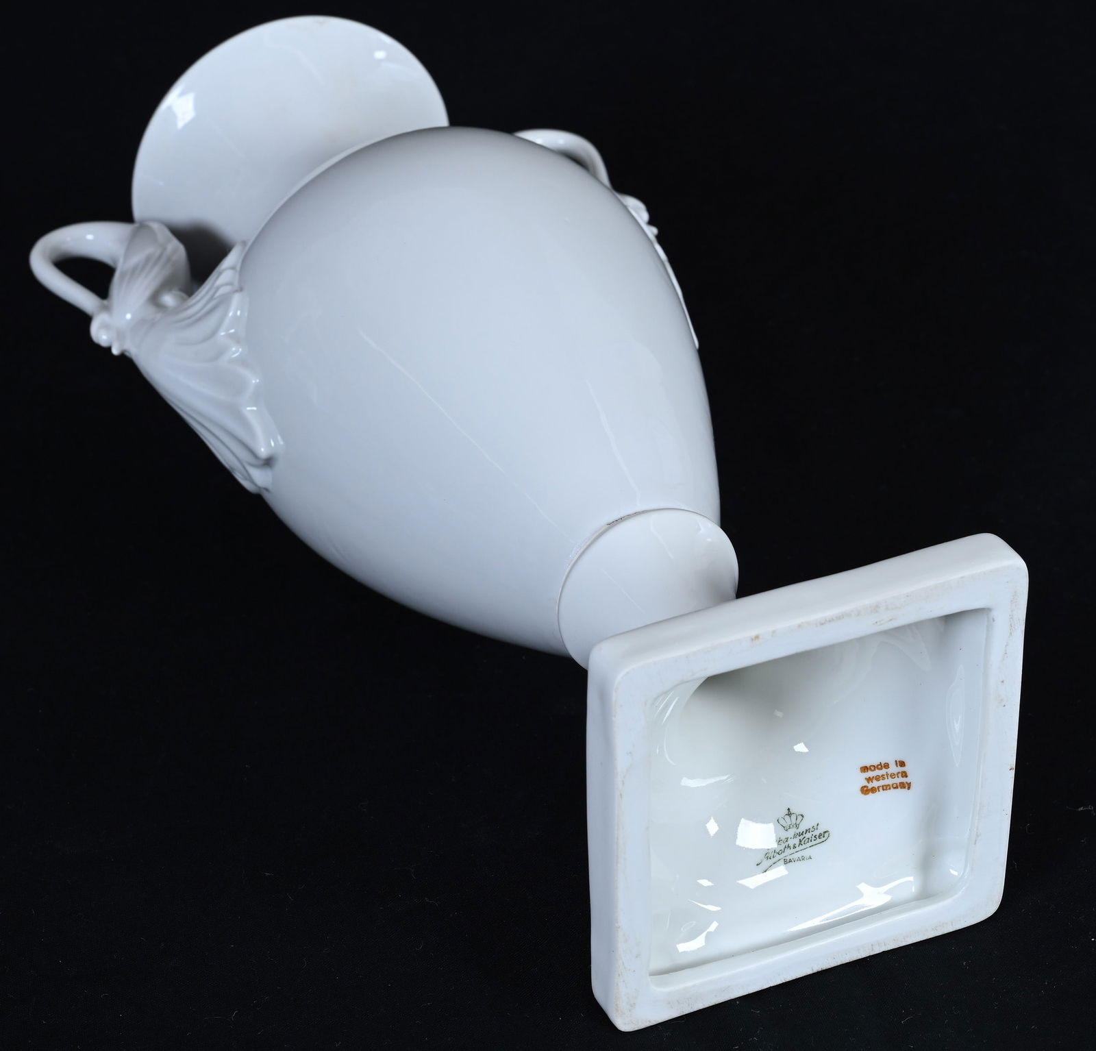 Pedestal Two Handled Vase, Marked Alboth & Kaiser - 2