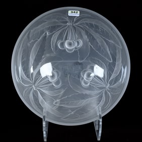 Bowl, French Art Glass, Marked G. Vallon