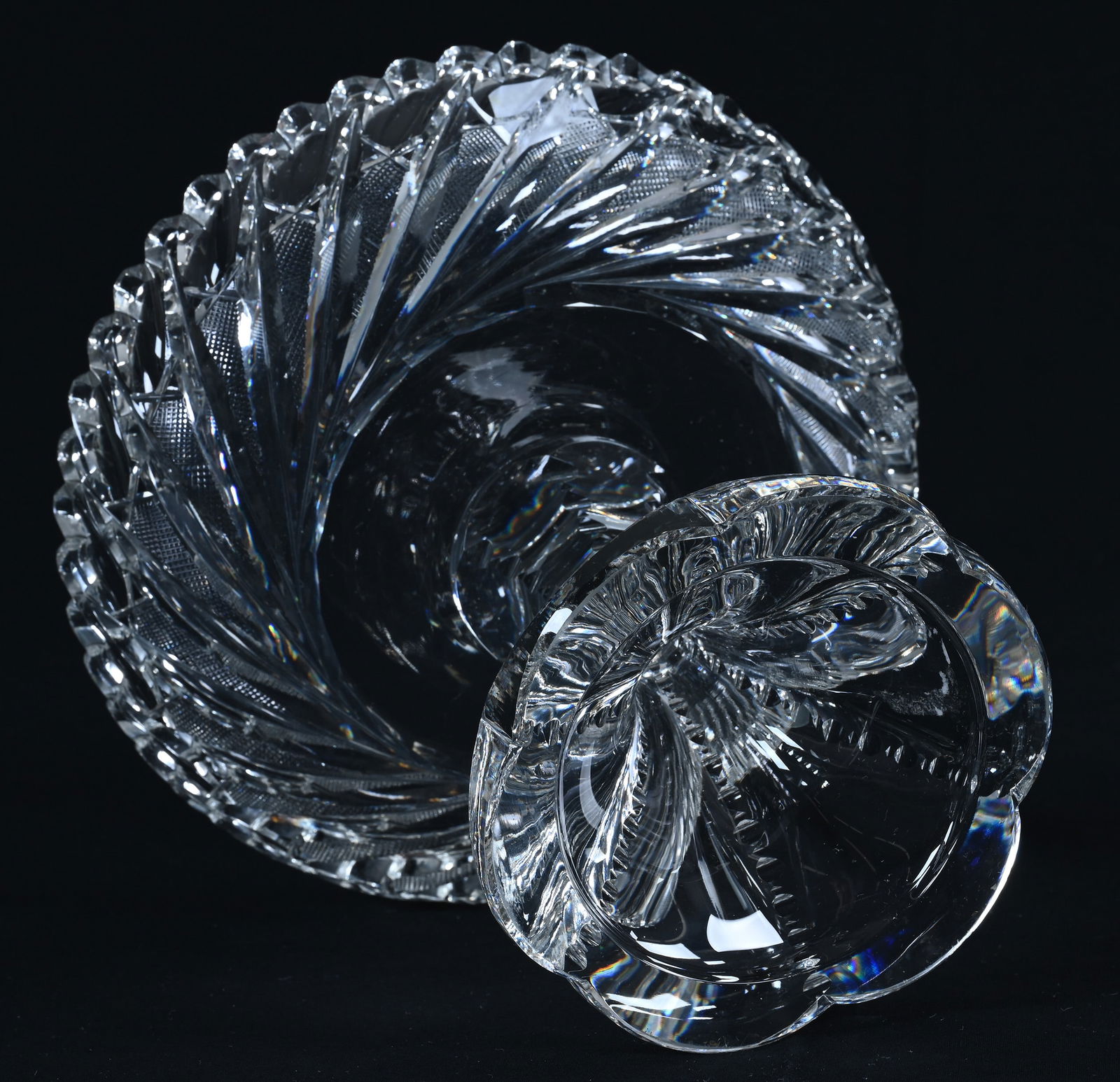 Compote, American Brilliant Cut Glass, Resembles Iorio Pattern By Empire - 3