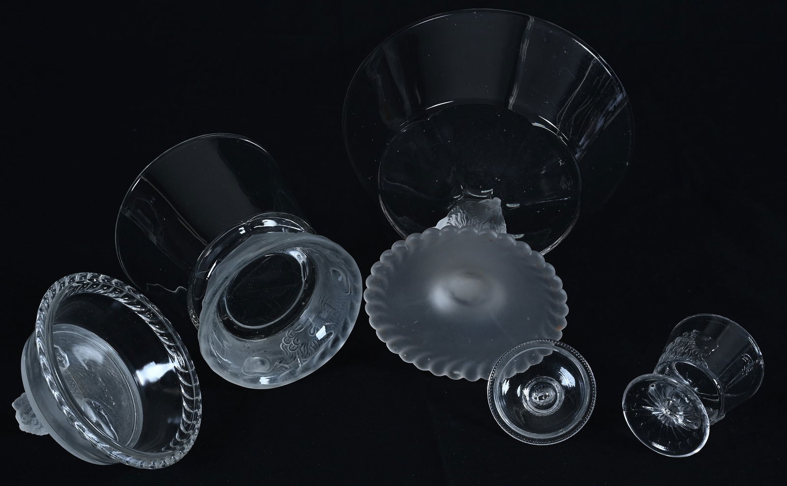 Three Pattern Glass Items, Lions Head Design - 2