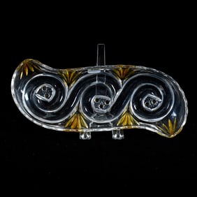 Celery Tray, Pattern Glass, Scroll And Cane Band Pattern (Also Known As #213) By West Virginia Glass
