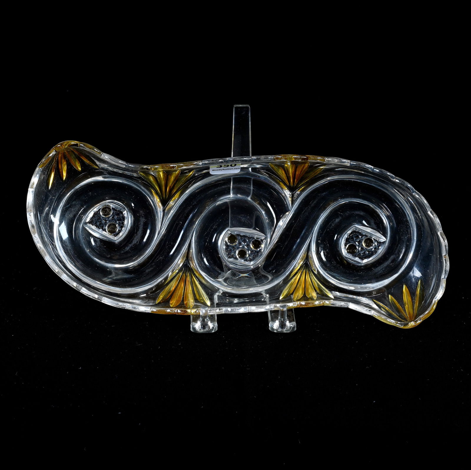 Celery Tray, Pattern Glass, Scroll And Cane Band Pattern (Also Known As #213) By West Virginia Glass (1 of 2)