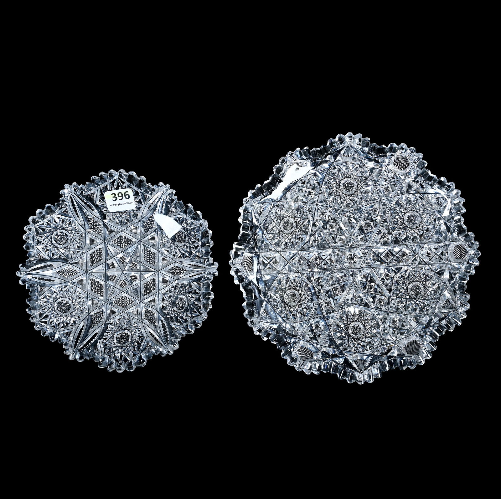 (2) Plates, American Brilliant Cut Glass (1 of 5)