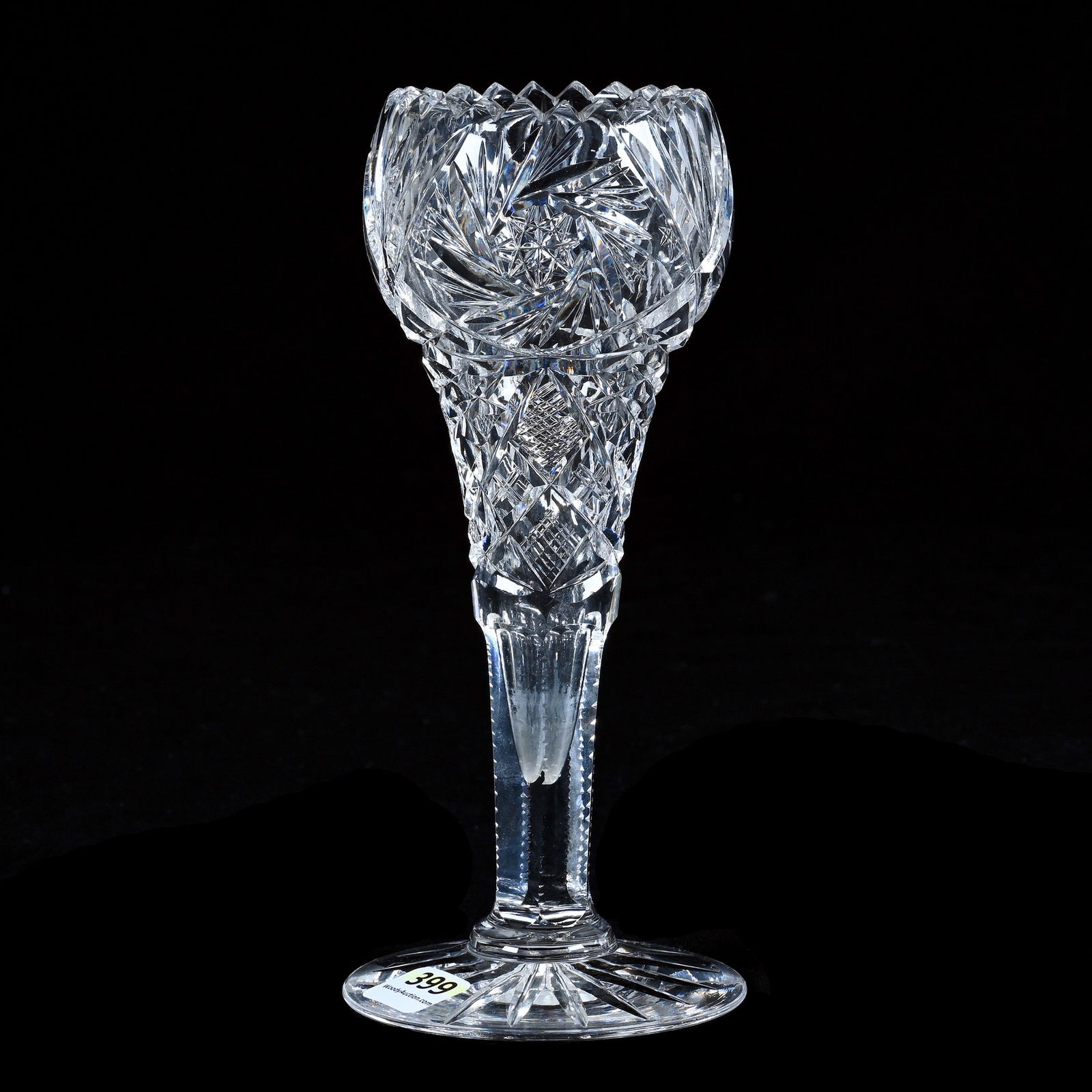 Tulip Vase, American Brilliant Cut Glass (1 of 2)