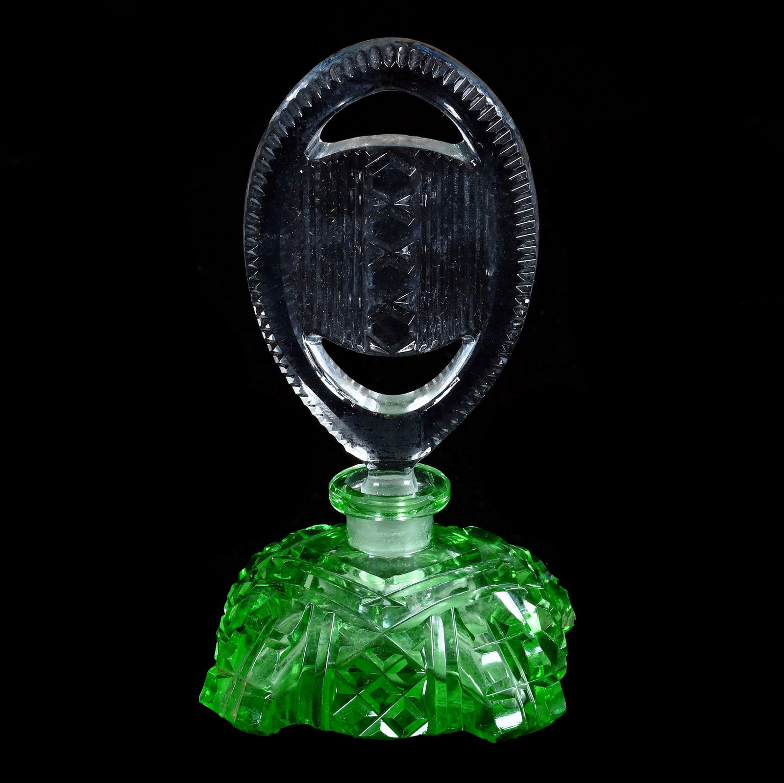 Art Deco Perfume Bottle, Signed Czechoslovakia Art Glass (1 of 5)