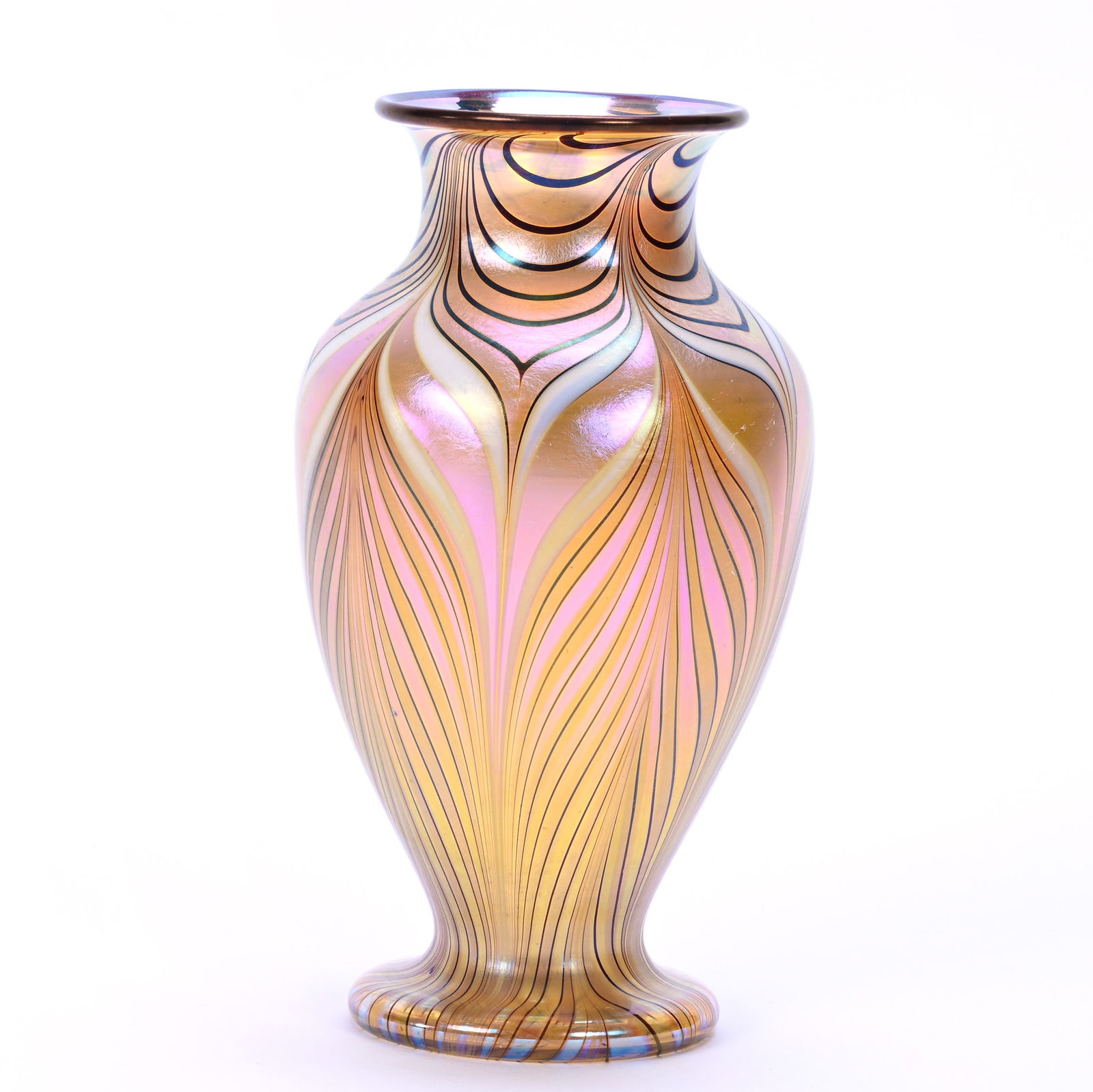 Vase, Contemporary Art Glass, Signed Orient & Flume, Dated 1978 (1 of 4)