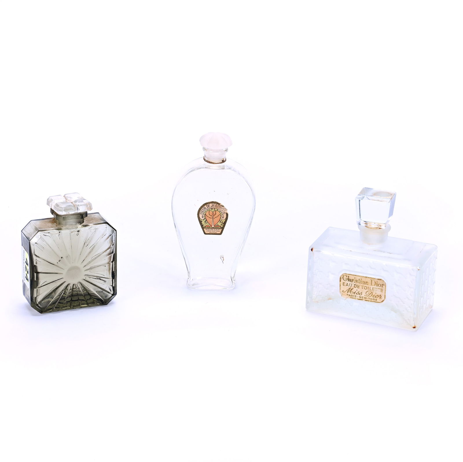 (3) French Art Glass Perfume Bottles (1 of 3)