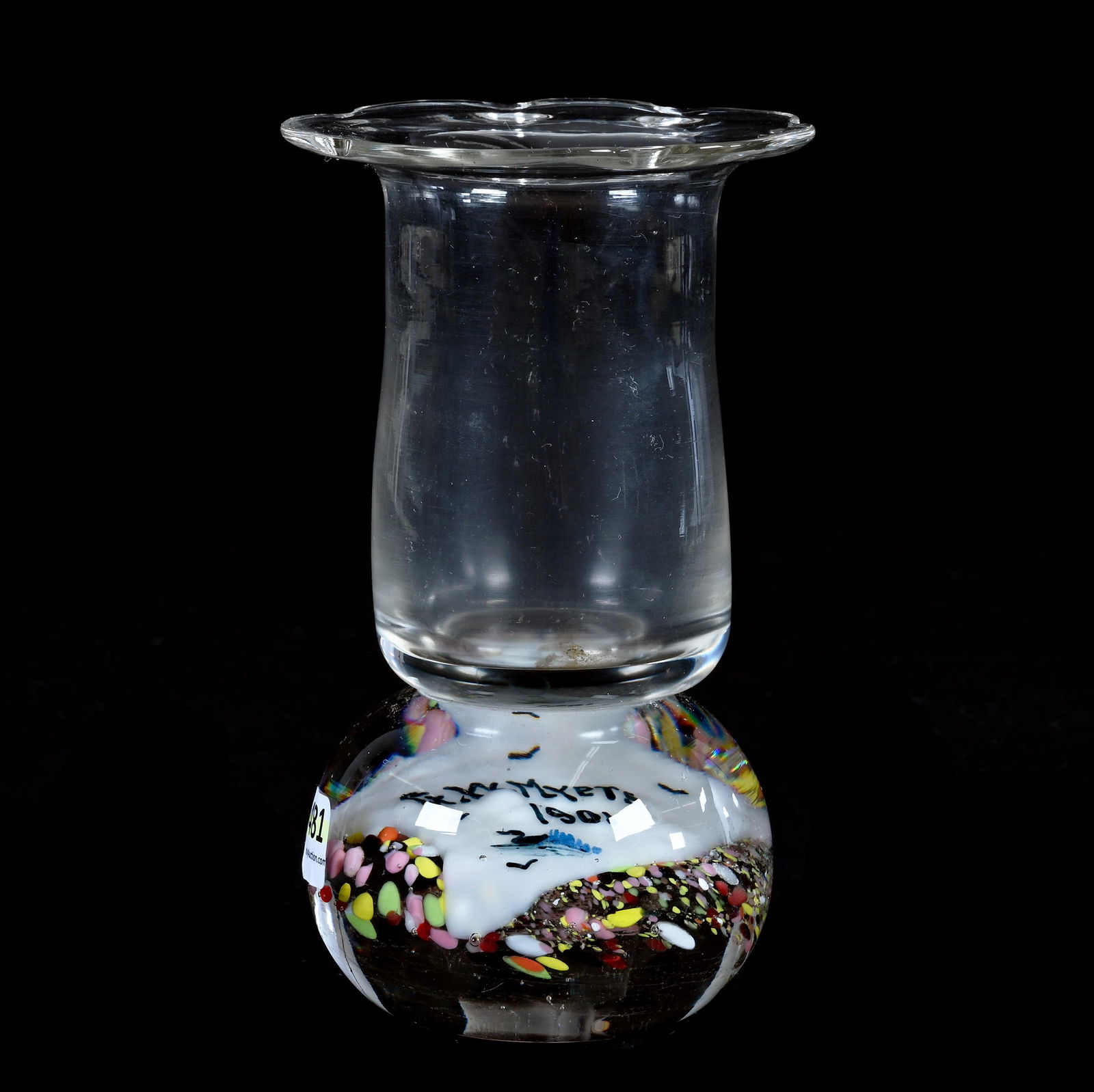 Early American Art Glass Paperweight Spill Vase (1 of 3)