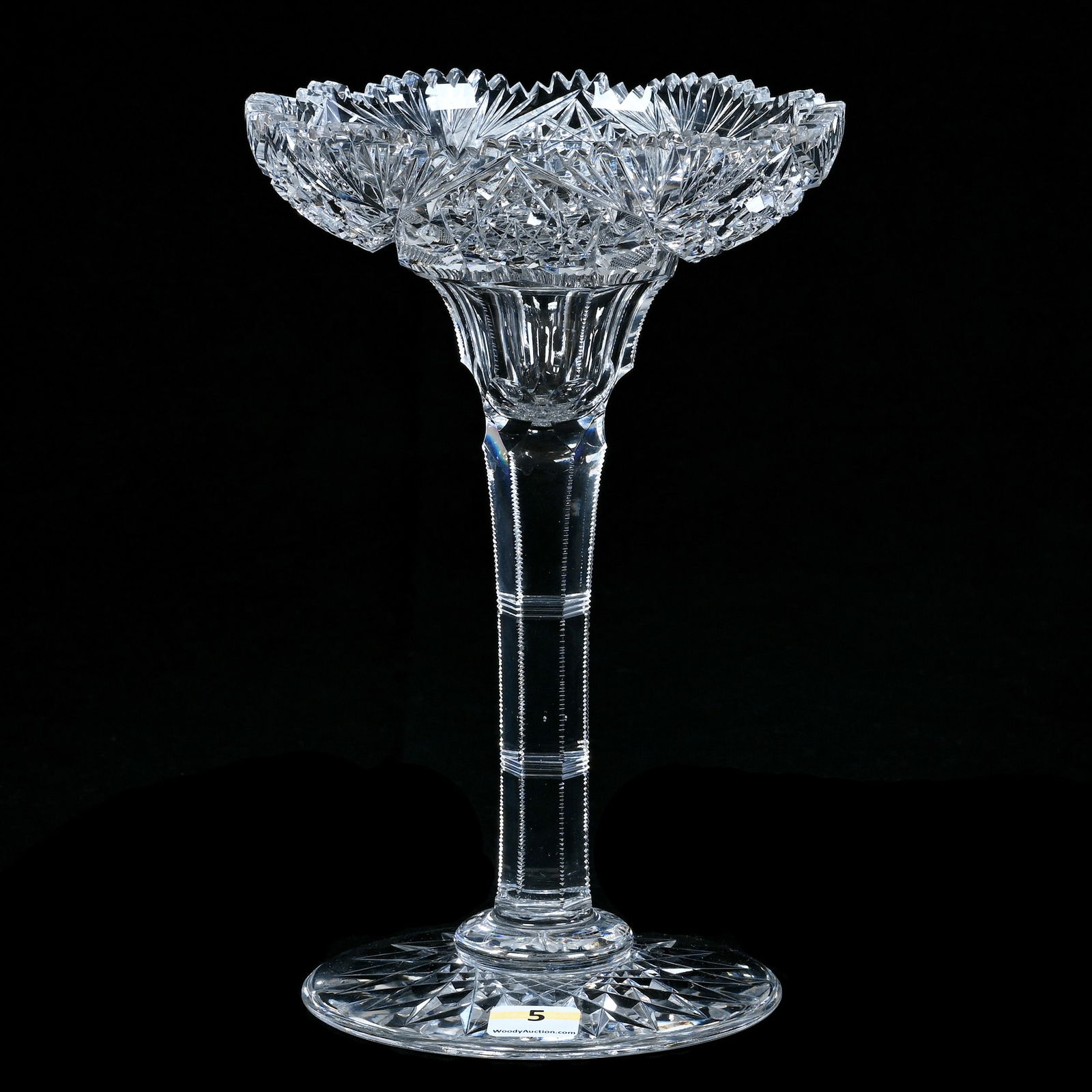 Jelly Compote, American Brilliant Cut Glass, Hobstar, Crosscutting, Prism, And Fan Motif (1 of 3)
