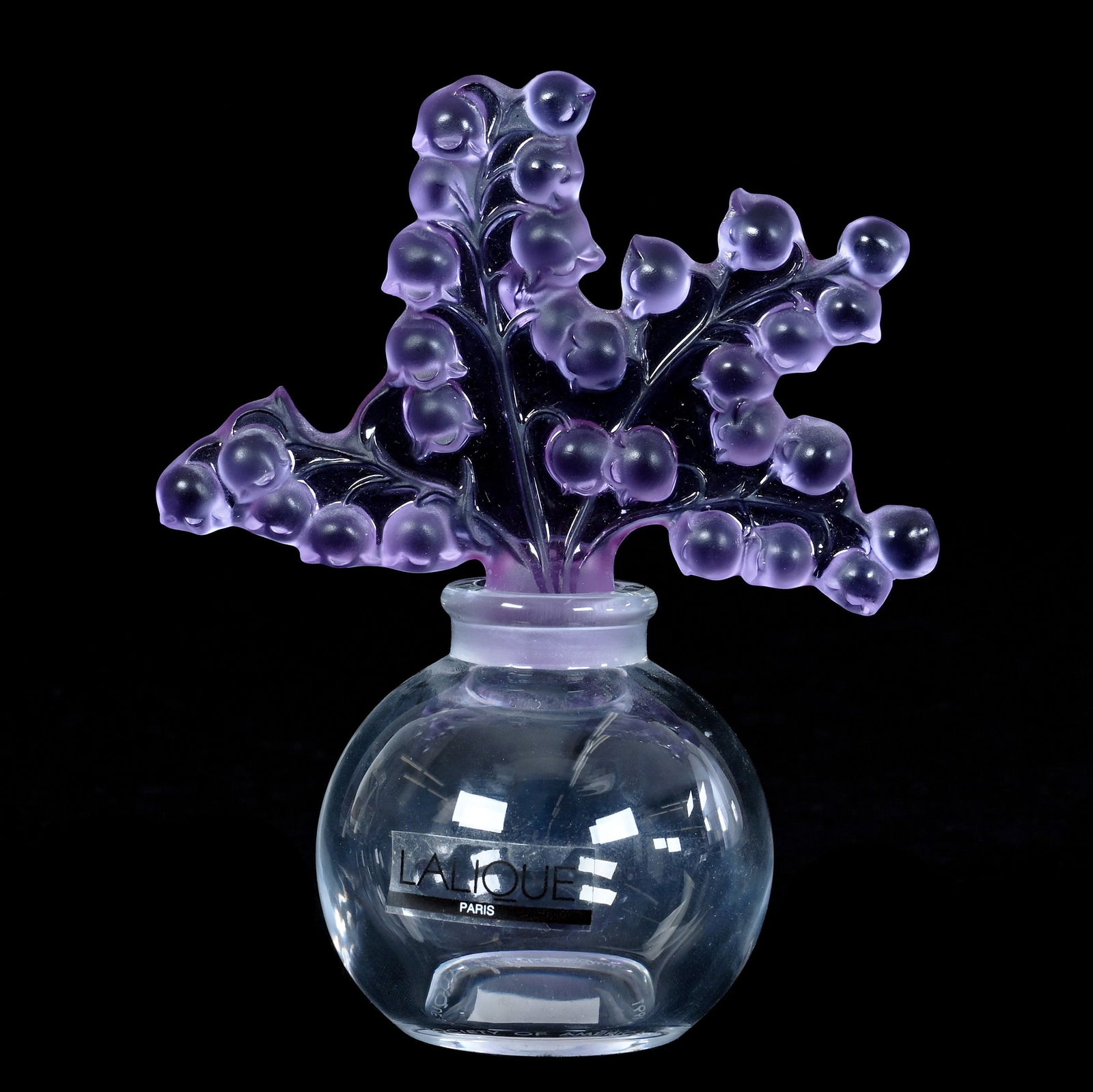 Perfume Bottle, Marked Lalique France, Lalique Society Of America 1991, Clairefontaine: Perfume Bottle, Marked Lalique France, Lalique Society Of America 1991, Clairefontaine, 6.25 x 5.5 x 2.75 Inches, Original Box, Perfume Dimensions Are 4.5" x 3.75" Nice Example, 0.8 Pounds, Charles