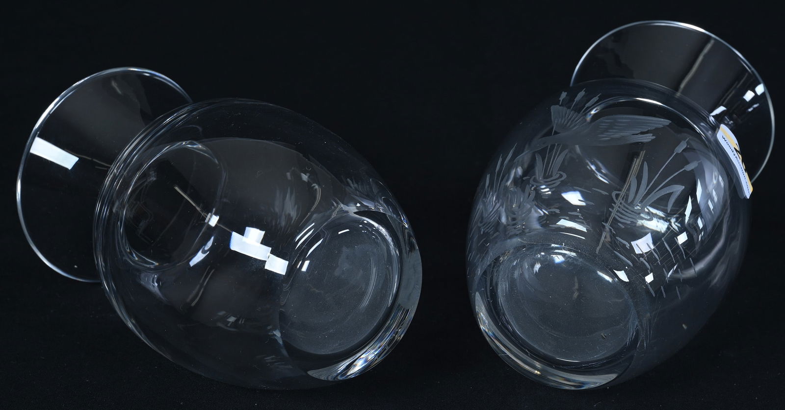 Pair Vases, Signed Val Saint Lambert - 2