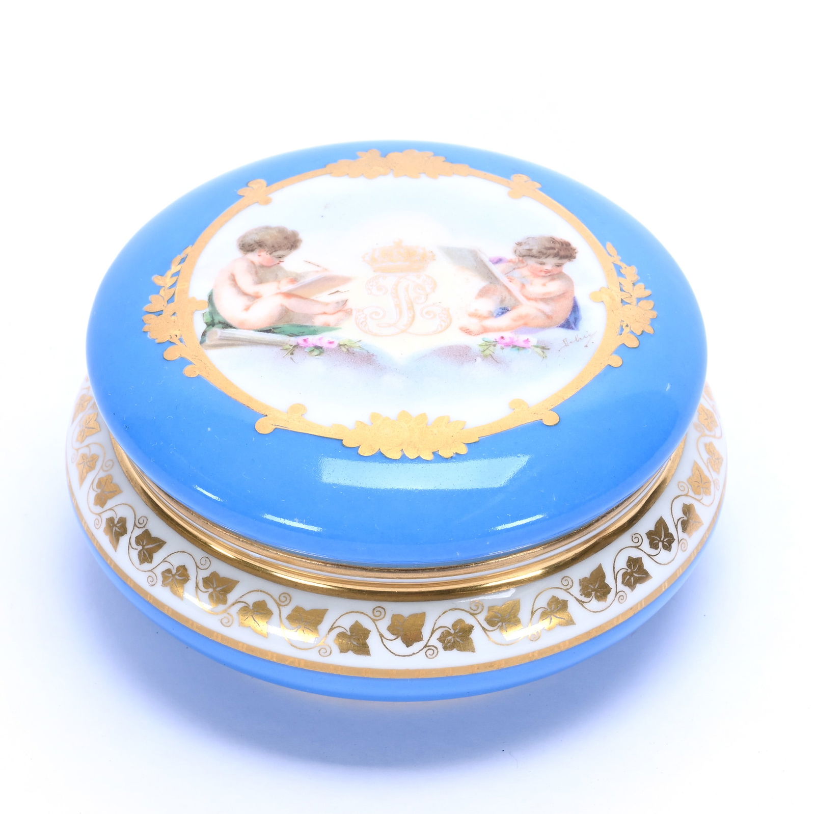 Powder Box, Marked Sevres (1 of 3)