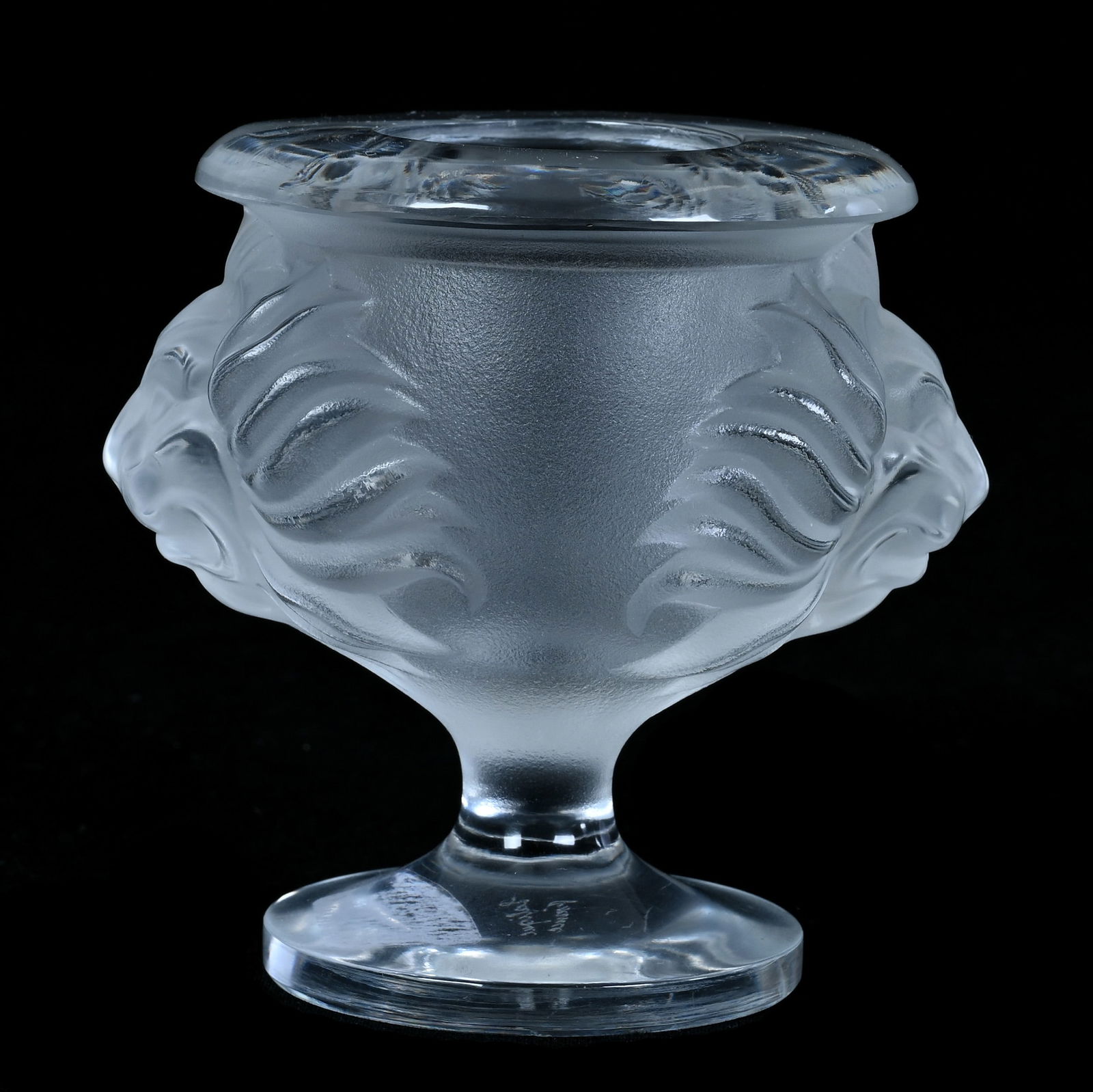 Table Lighter Holder, Signed Lalique France (1 of 4)