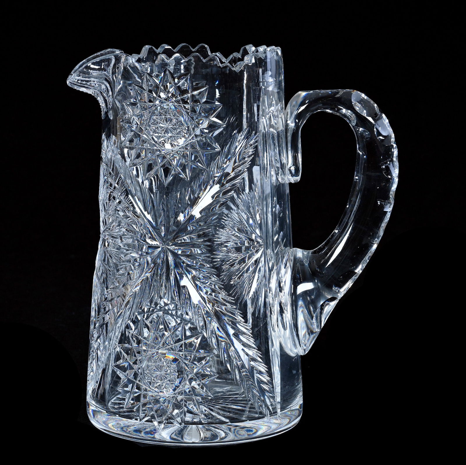 Pitcher, American Brilliant Cut Glass, Libbey Neola Pattern Patented In 1909 As Designed By W C (1 of 3)
