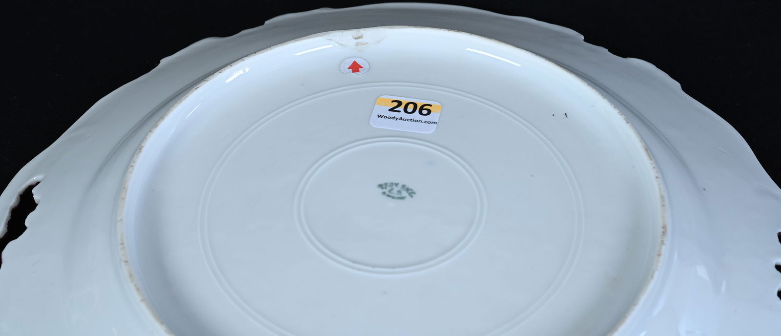 Two Handled Cake Plate, Marked Prov Saxe - 3