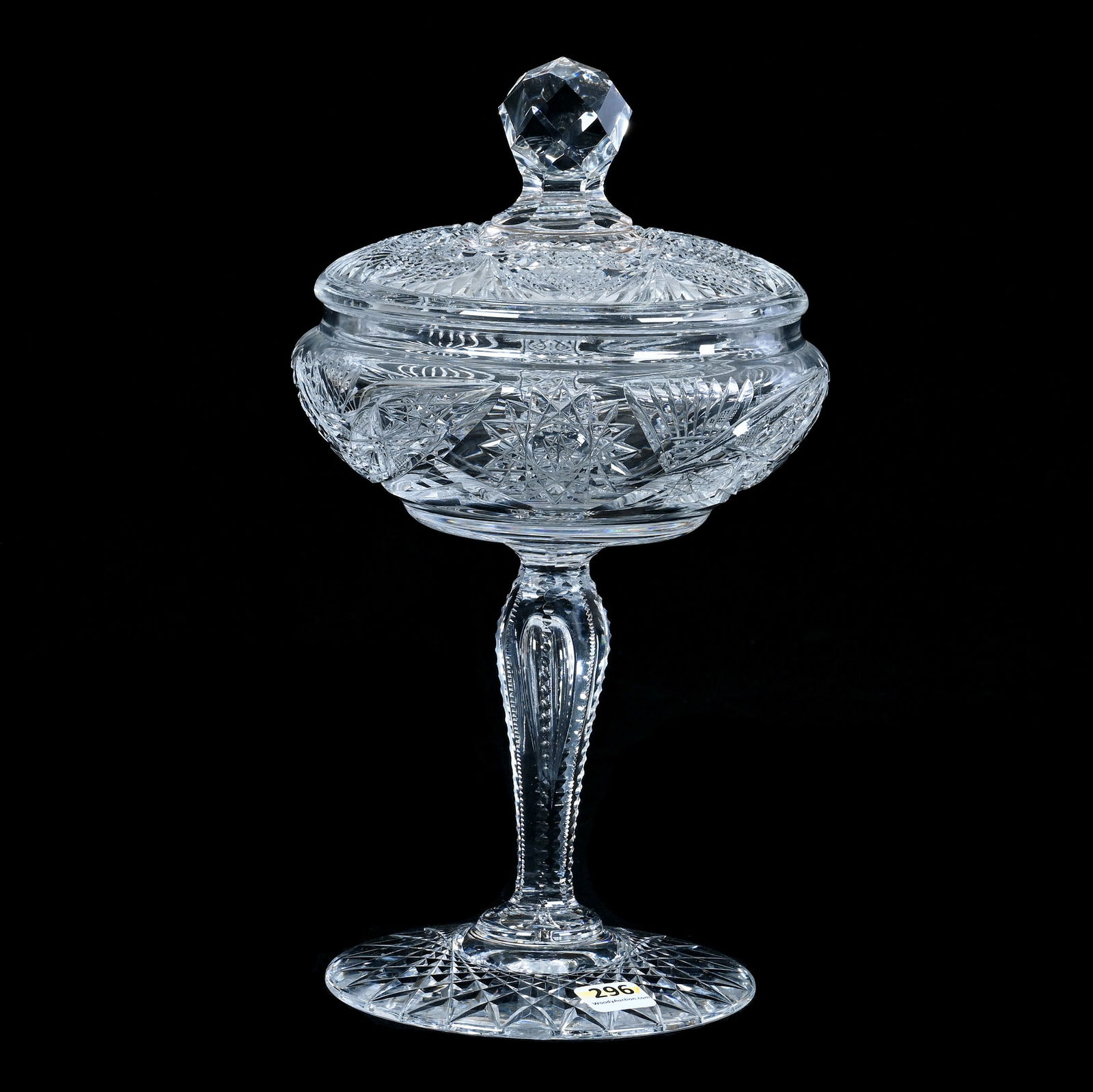 Covered Compote, American Brilliant Cut Glass (1 of 3)