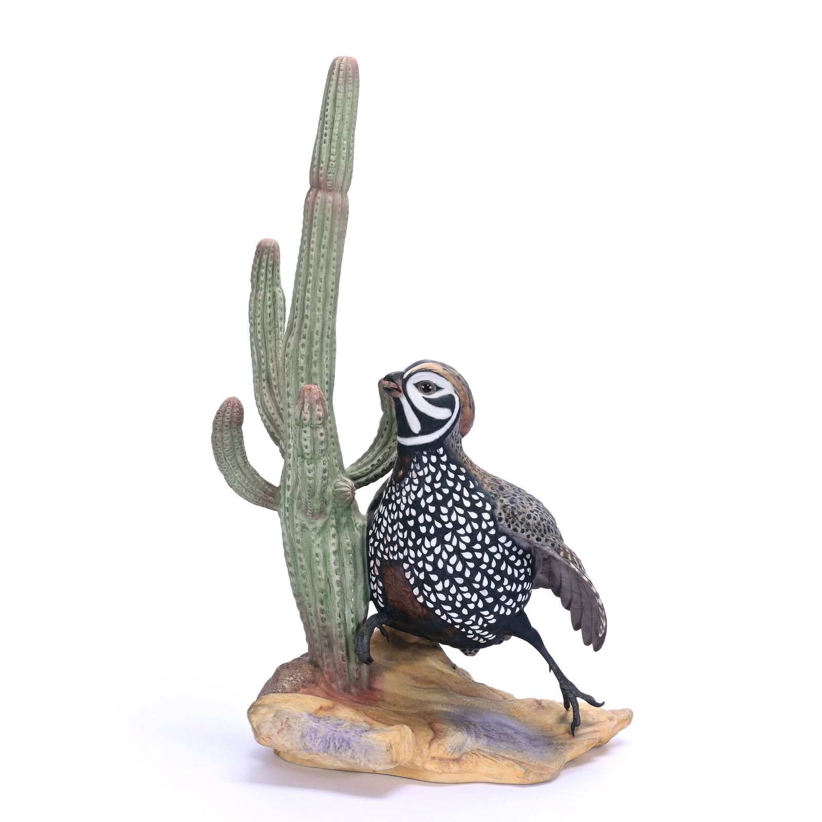 Boehm Figurine, Limited Edition "Mearns' Quails": Boehm Figurine, Limited Edition "Mearns' Quails", 15.25 x 8.5 x 7.25 Inches, Model Number 467R, 2.9 Pounds, Grady And Annette Hite Collection.