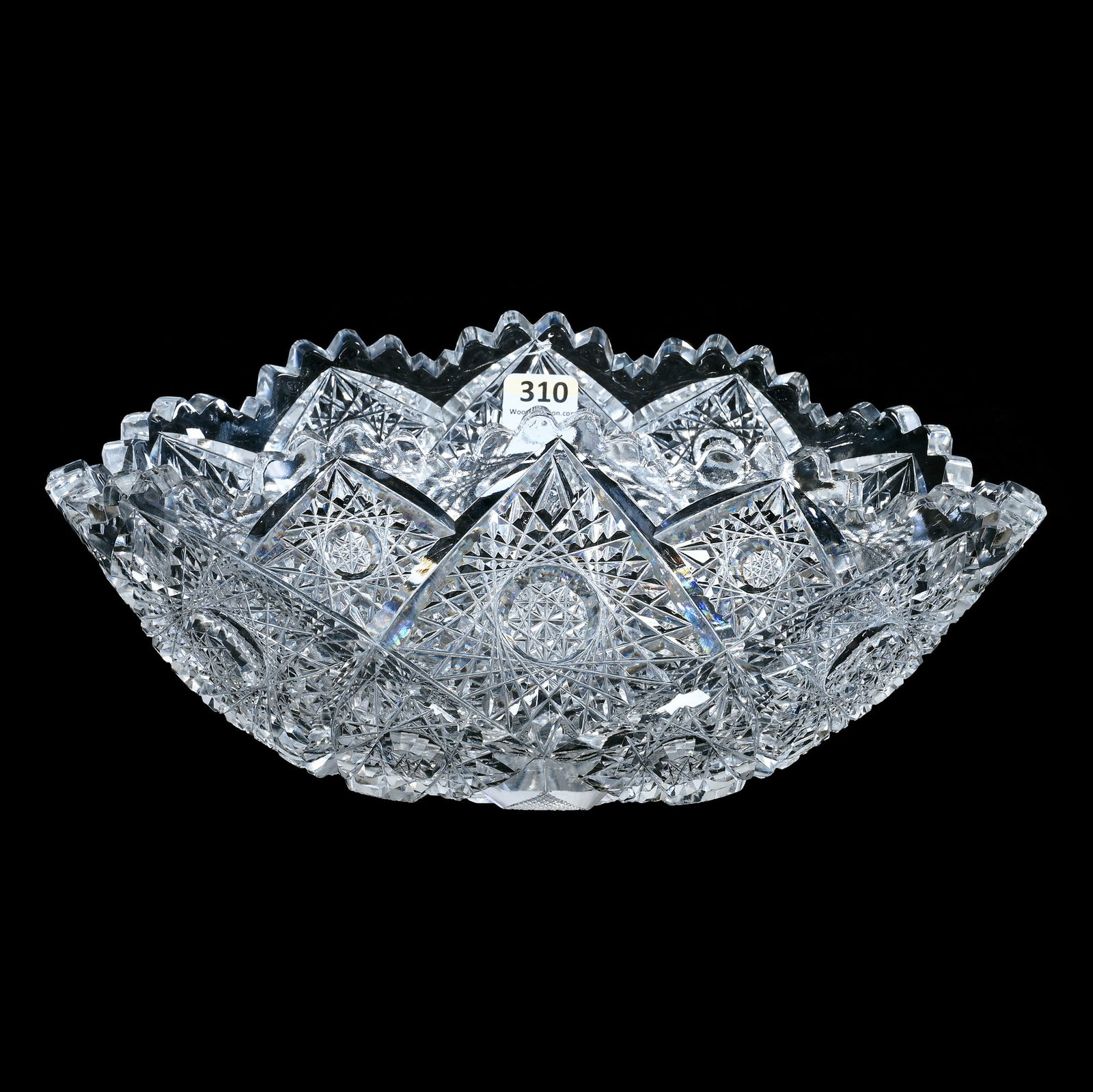 Folded Bowl, American Brilliant Cut Glass (1 of 3)