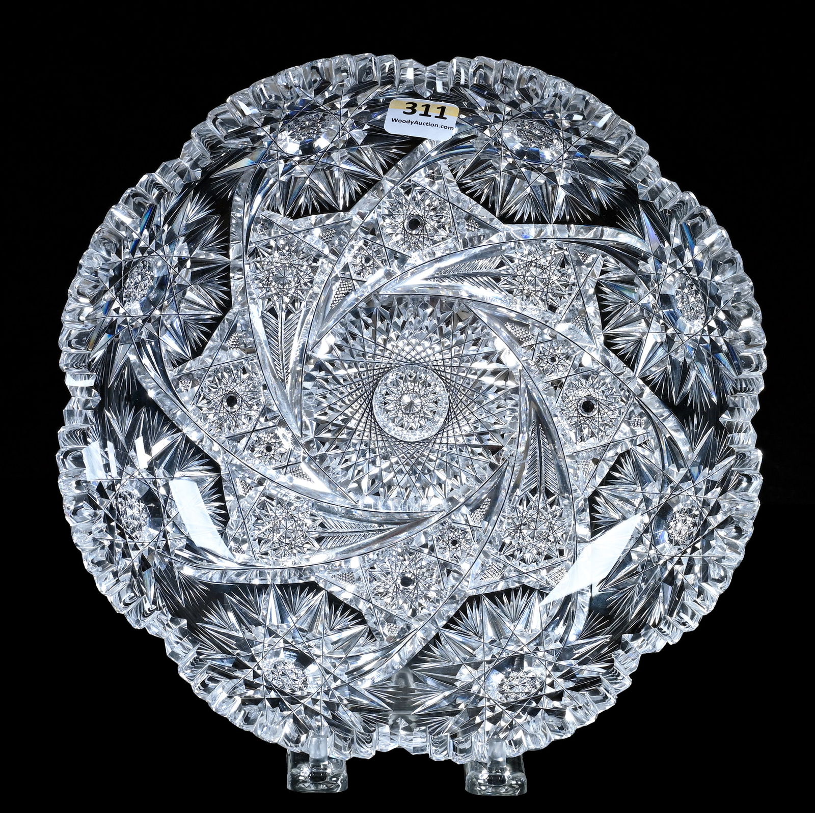 Bowl, American Brilliant Cut Glass, Lenox Pattern By Libbey (Aka Comet Pattern) (1 of 3)