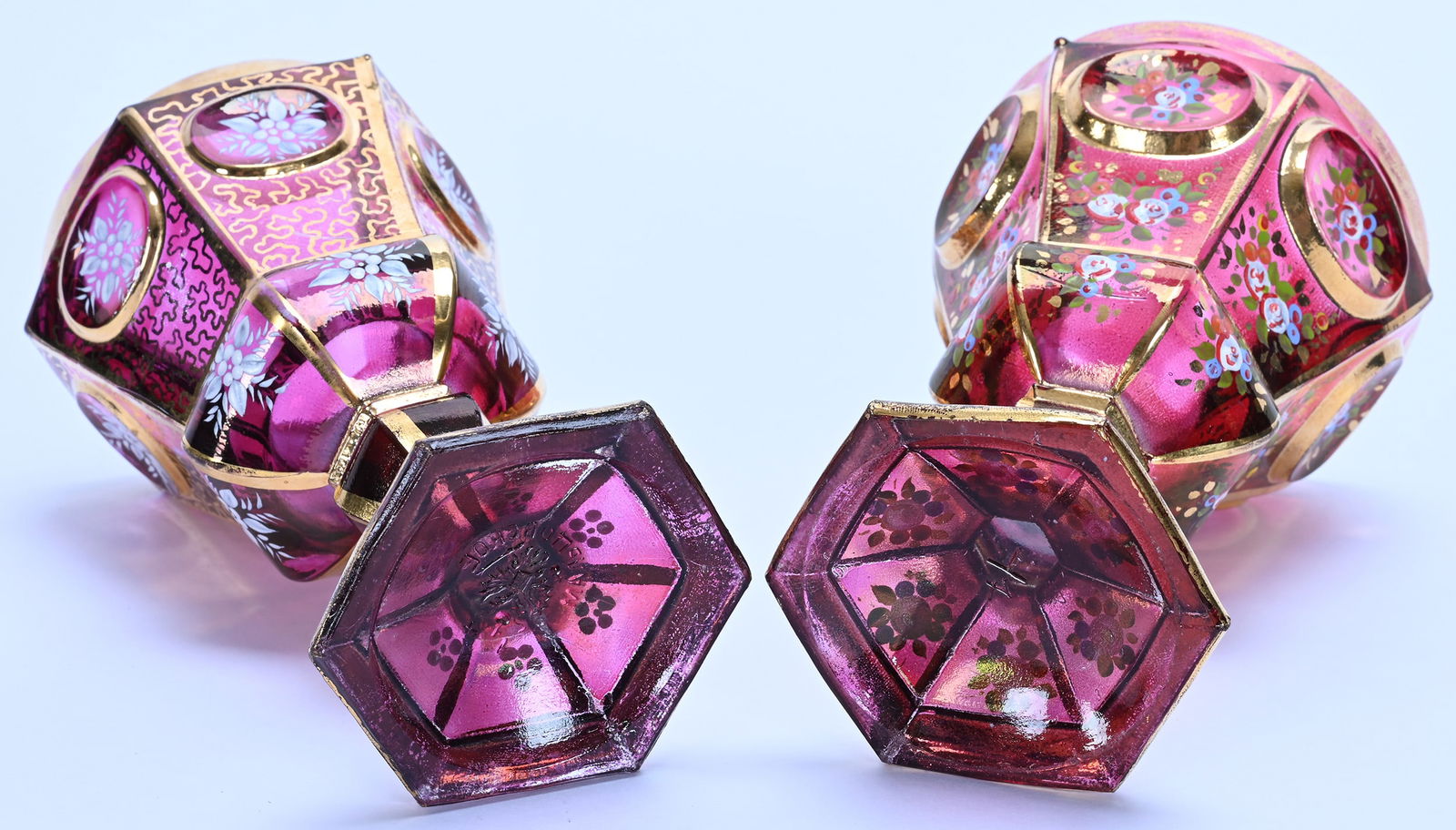 (2) Stems, Russian Ruby Flash Goblets - 3