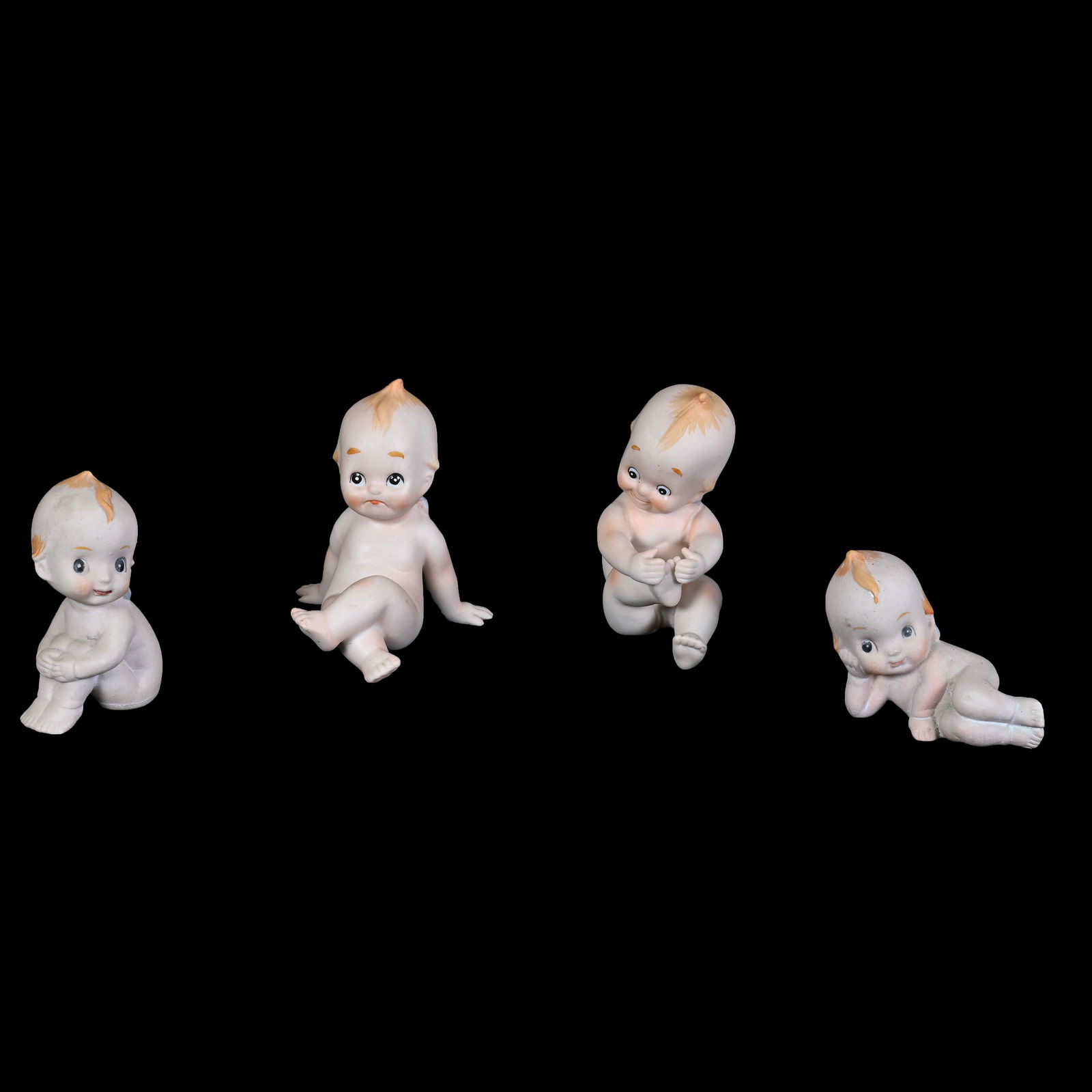(4) Unmarked Lefton Bisque Kewpie Figurines (1 of 3)