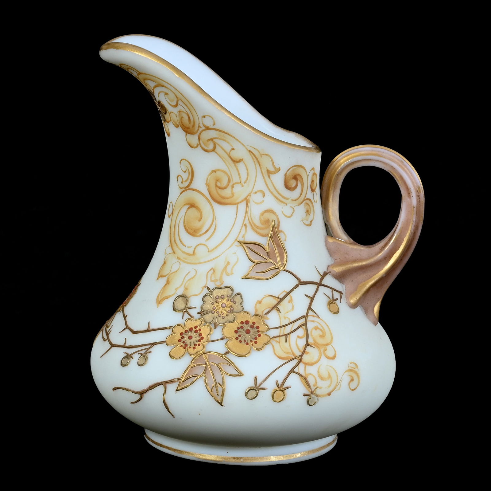 Creamer, Unmarked Crown Milano Art Glass (1 of 3)