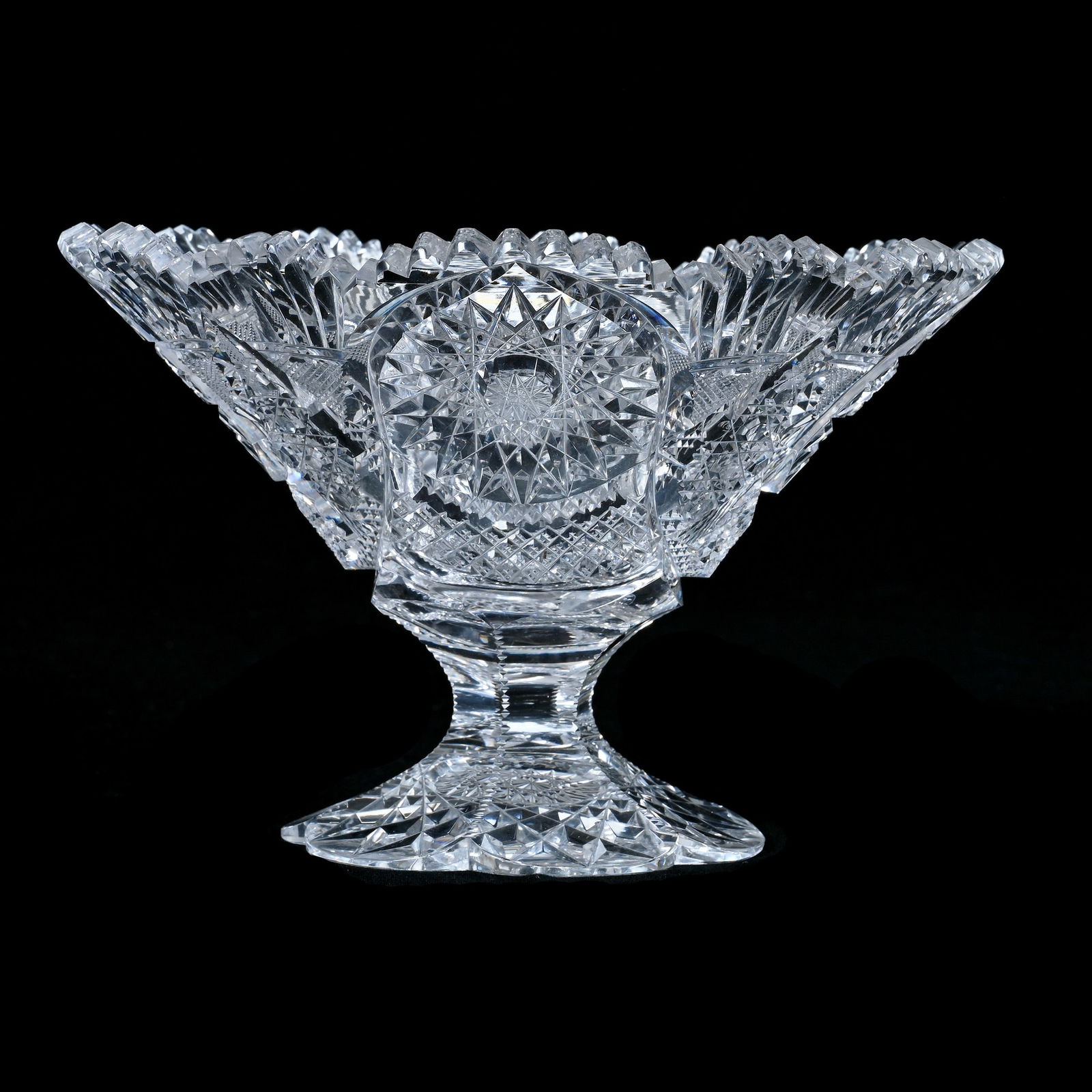Tazza, American Brilliant Cut Glass, Puritana Pattern Designed By W. C. Anderson For Libbey (1 of 5)