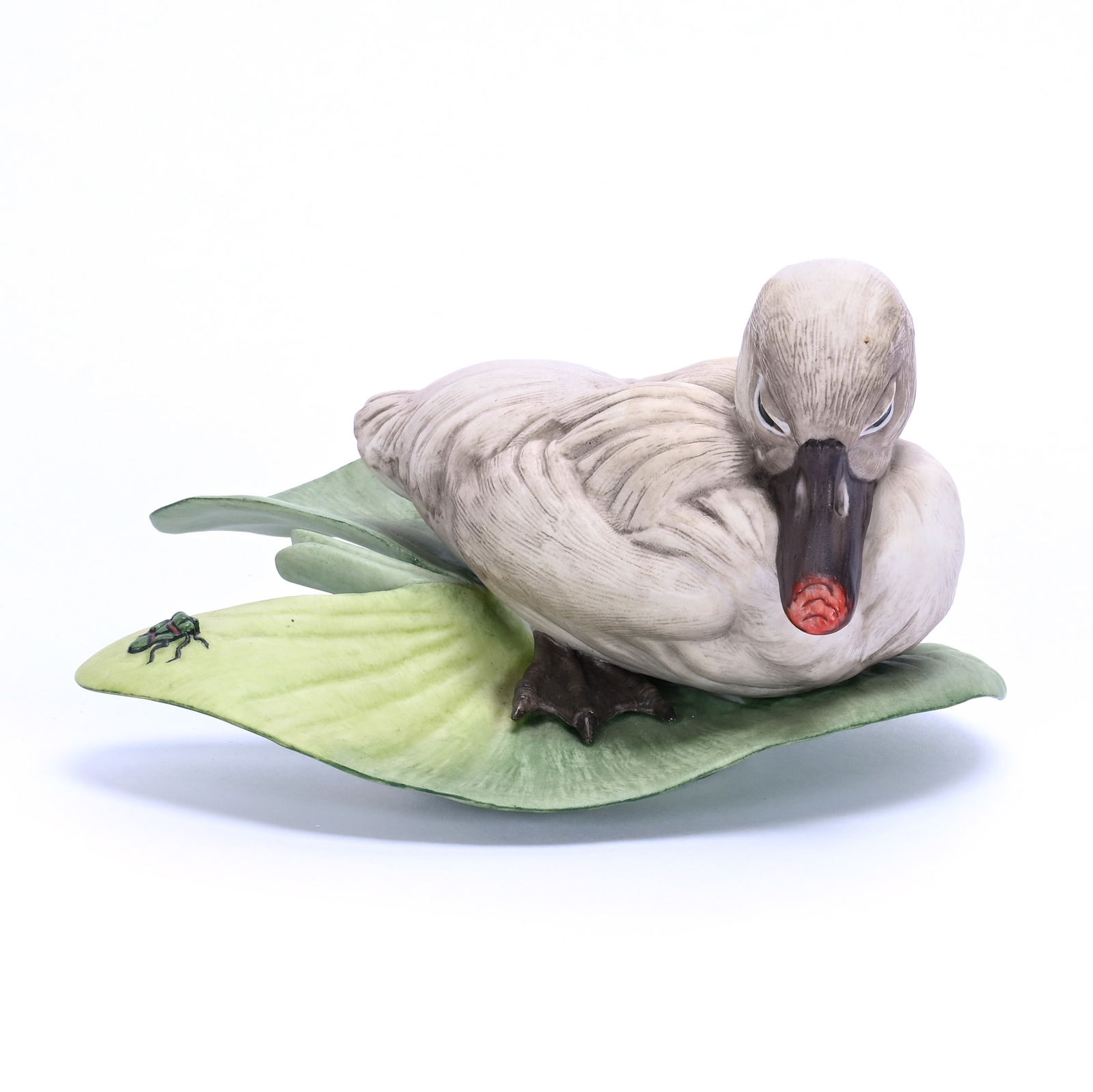 Figurine Marked Boehm, Cygnet Swan: Figurine Marked Boehm, Cygnet Swan, 3.5 x 6 x 5 Inches, 0.7 Pounds, Grady And Annette Hite Collection.