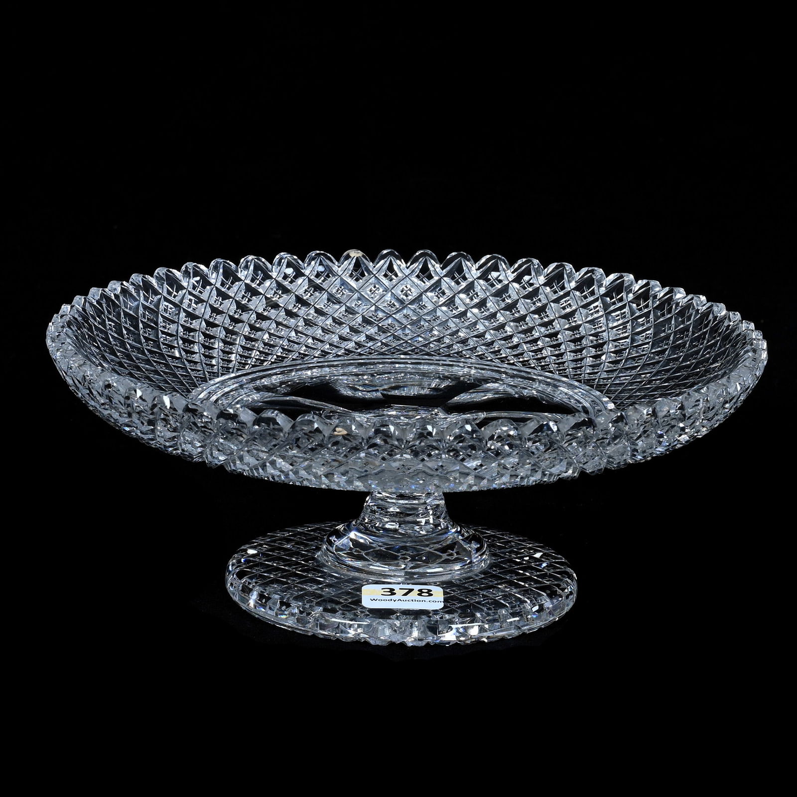 Pedestal Pastry Tray, American Brilliant Cut Glass (1 of 3)