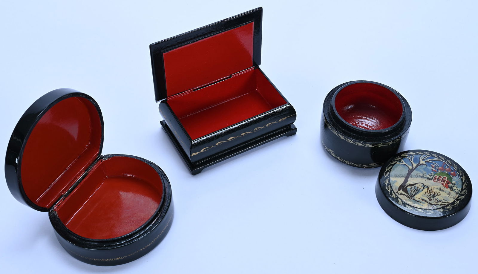 (3) Russian Lacquer Boxes - 3