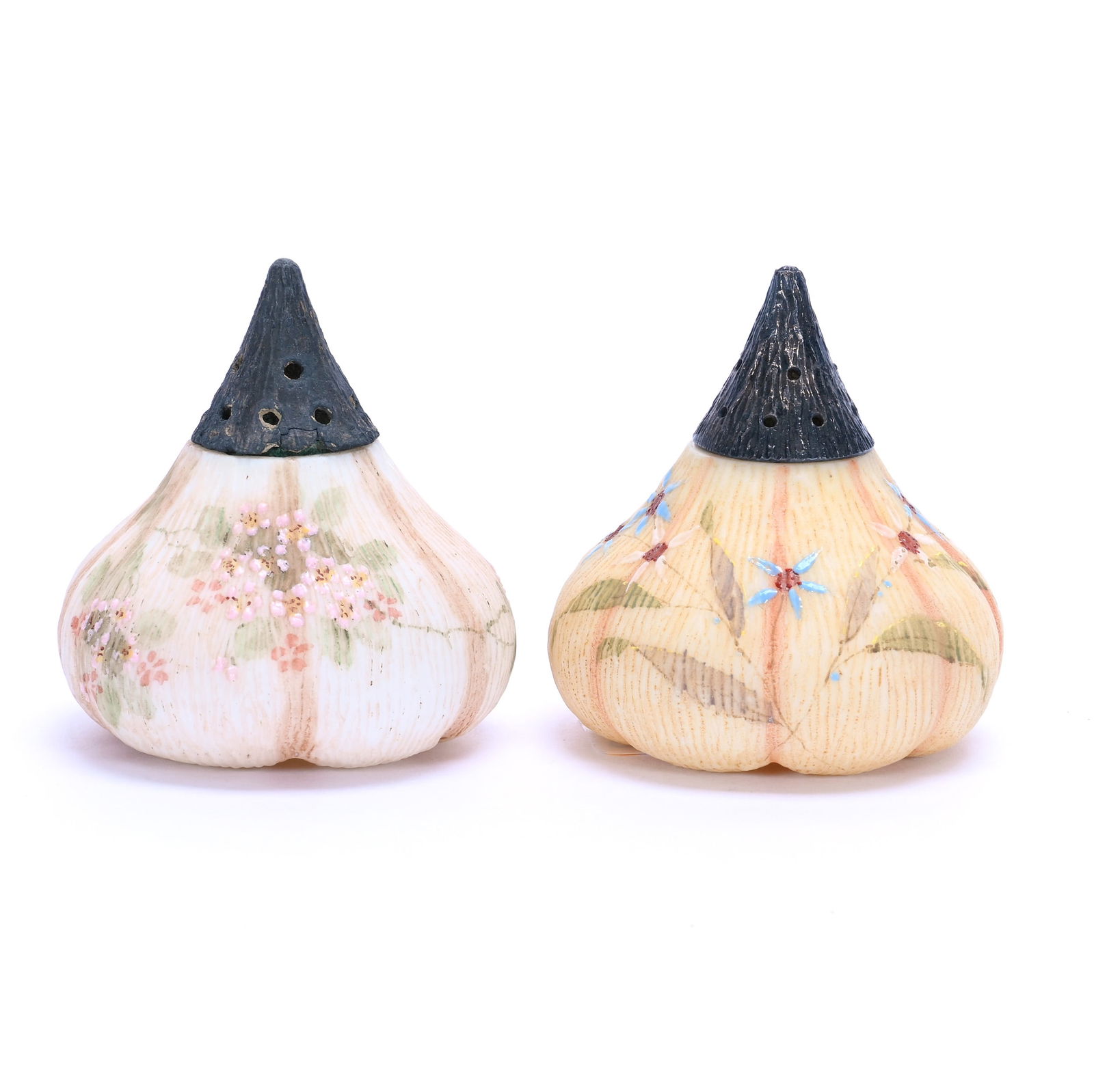 Salt & Pepper Shakers, Mt. Washington, Fig Shape: Salt & Pepper Shakers, Mt. Washington, Fig Shape, 2.5 x 2.5 x 2.5 Inches, Different Colors And Decor, 0.3 Pounds, Grady And Annette Hite Collection.