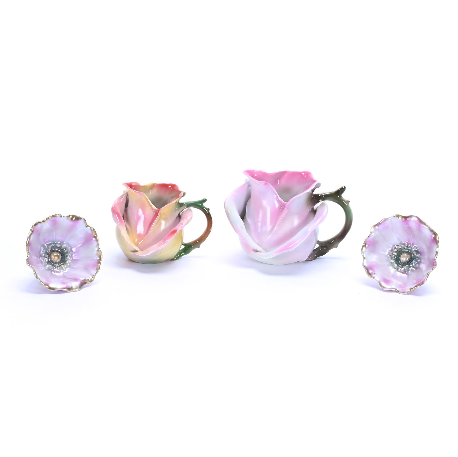 (4) Royal Bayreuth Figural Floral Items (1 of 3)