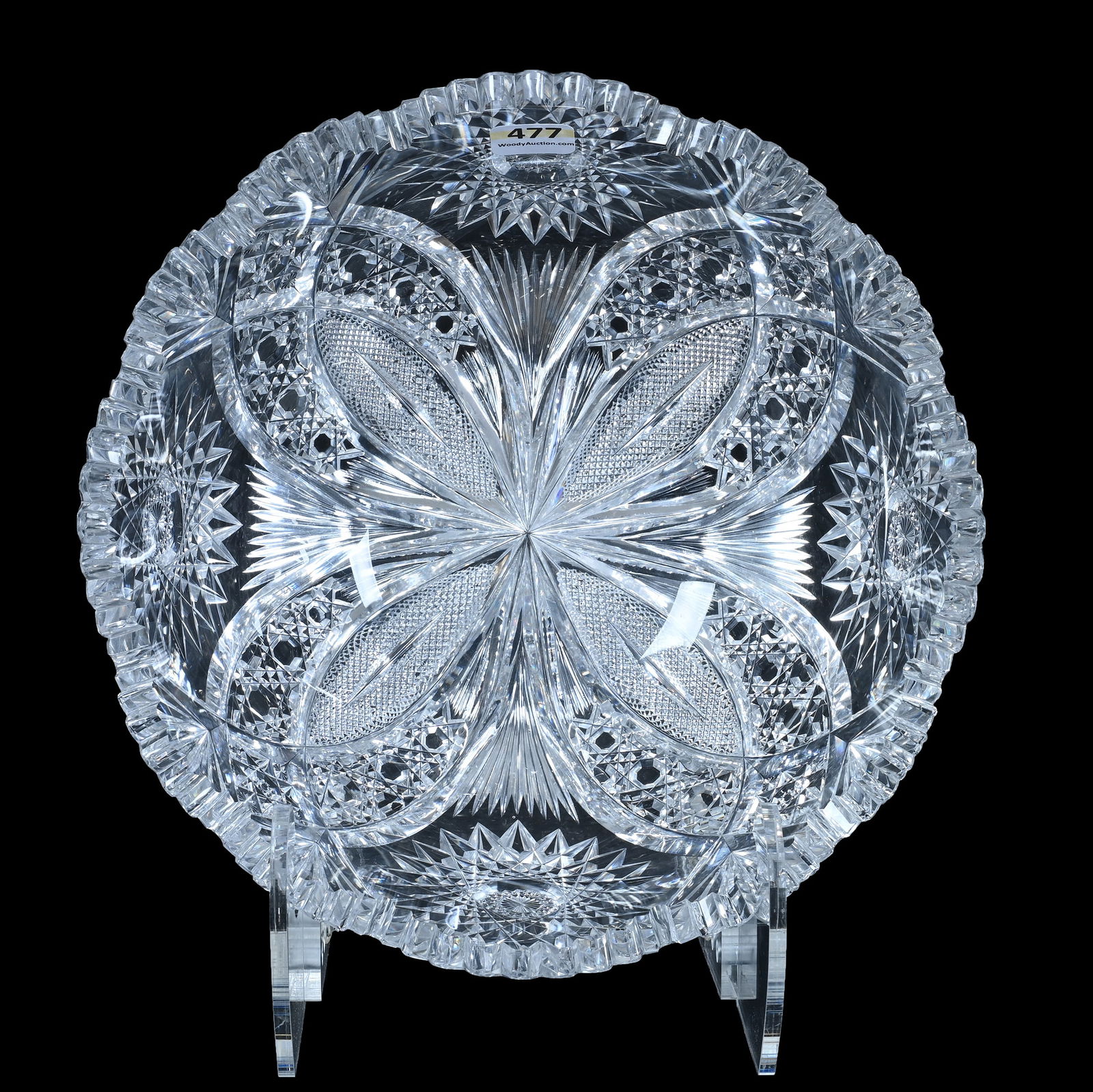 Bowl, American Brilliant Cut Glass, Chrysanthemum Pattern By Hawkes (1 of 3)