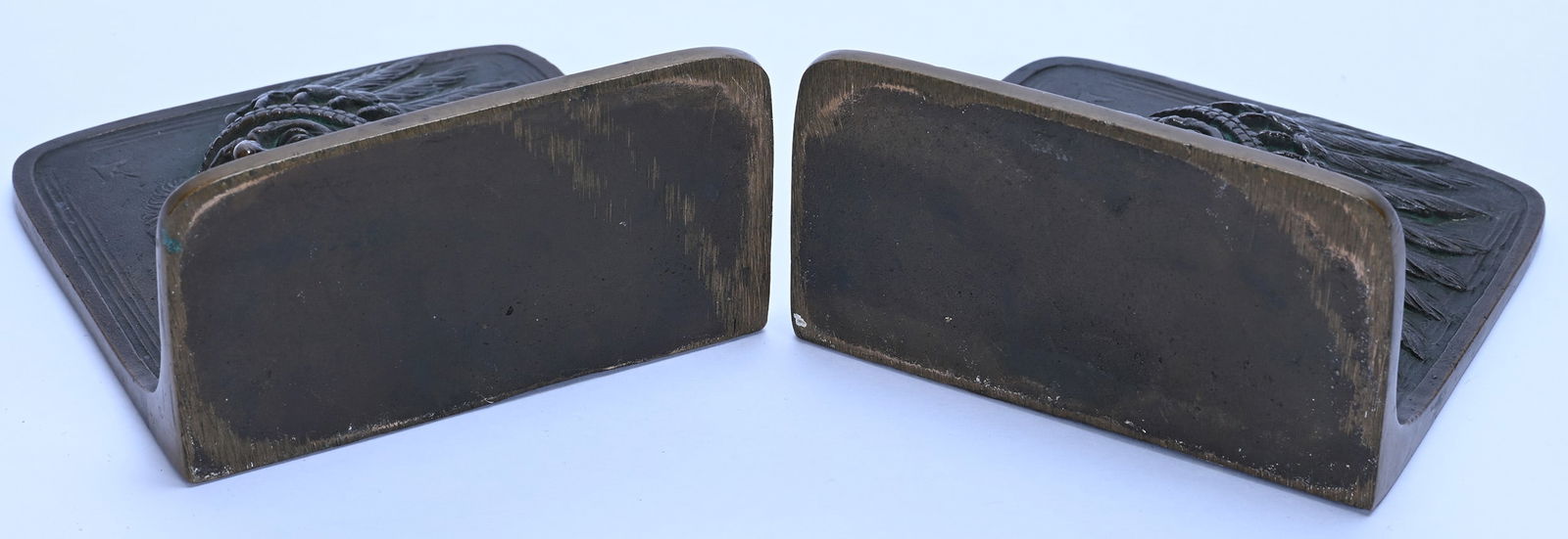 Pair Bronze Bookends - 3