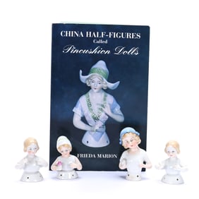 (4) Half-Figure Pin Cushion Dolls