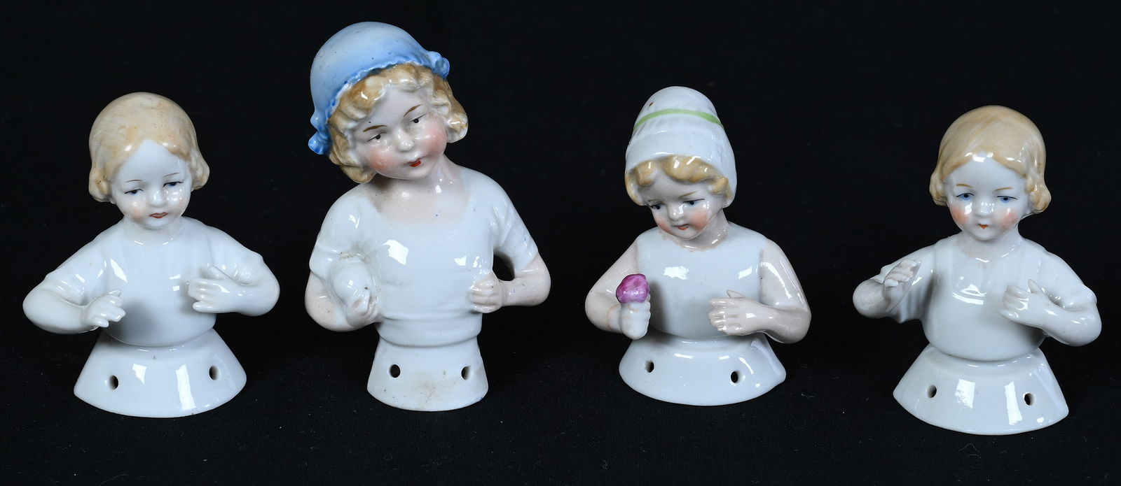 (4) Half-Figure Pin Cushion Dolls - 4