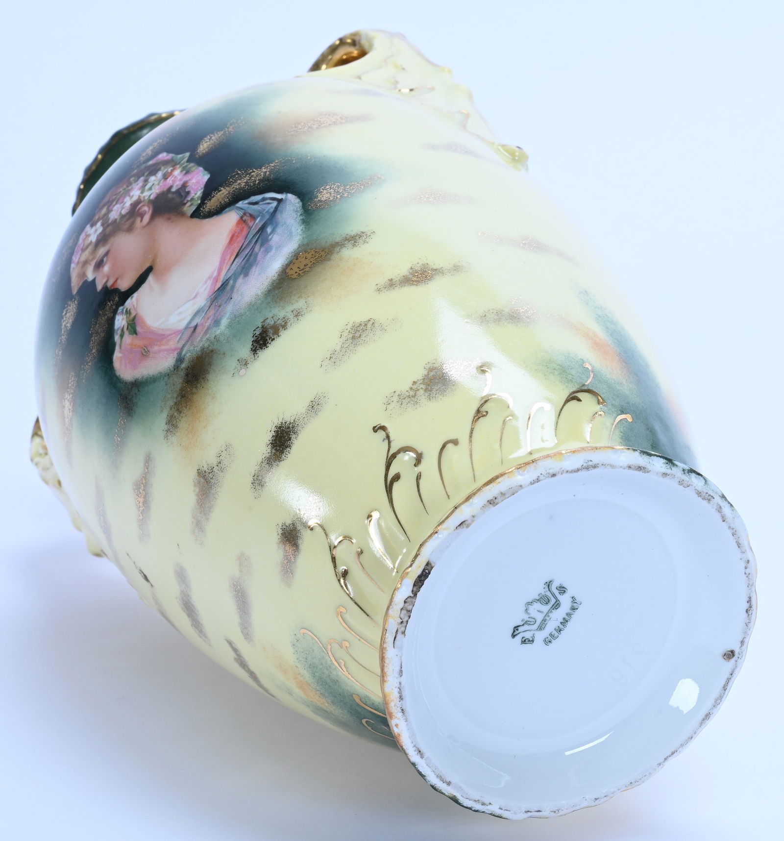 Two Handled Vase, Marked E. S. Germany - 3