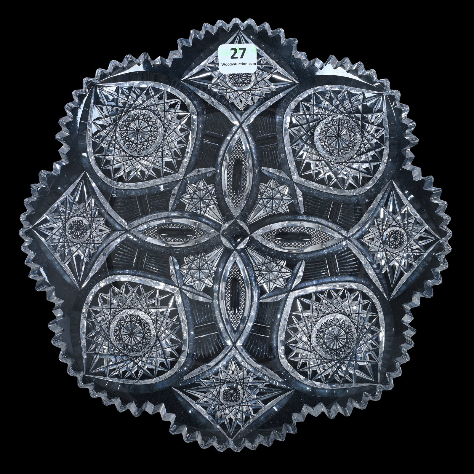 Round Tray, American Brilliant Cut Glass (1 of 2)