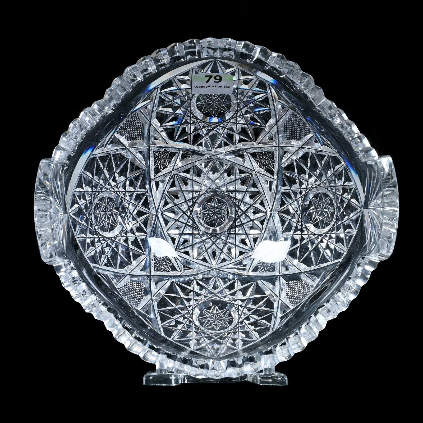 Tab Handled Bowl, American Brilliant Cut Glass (1 of 3)