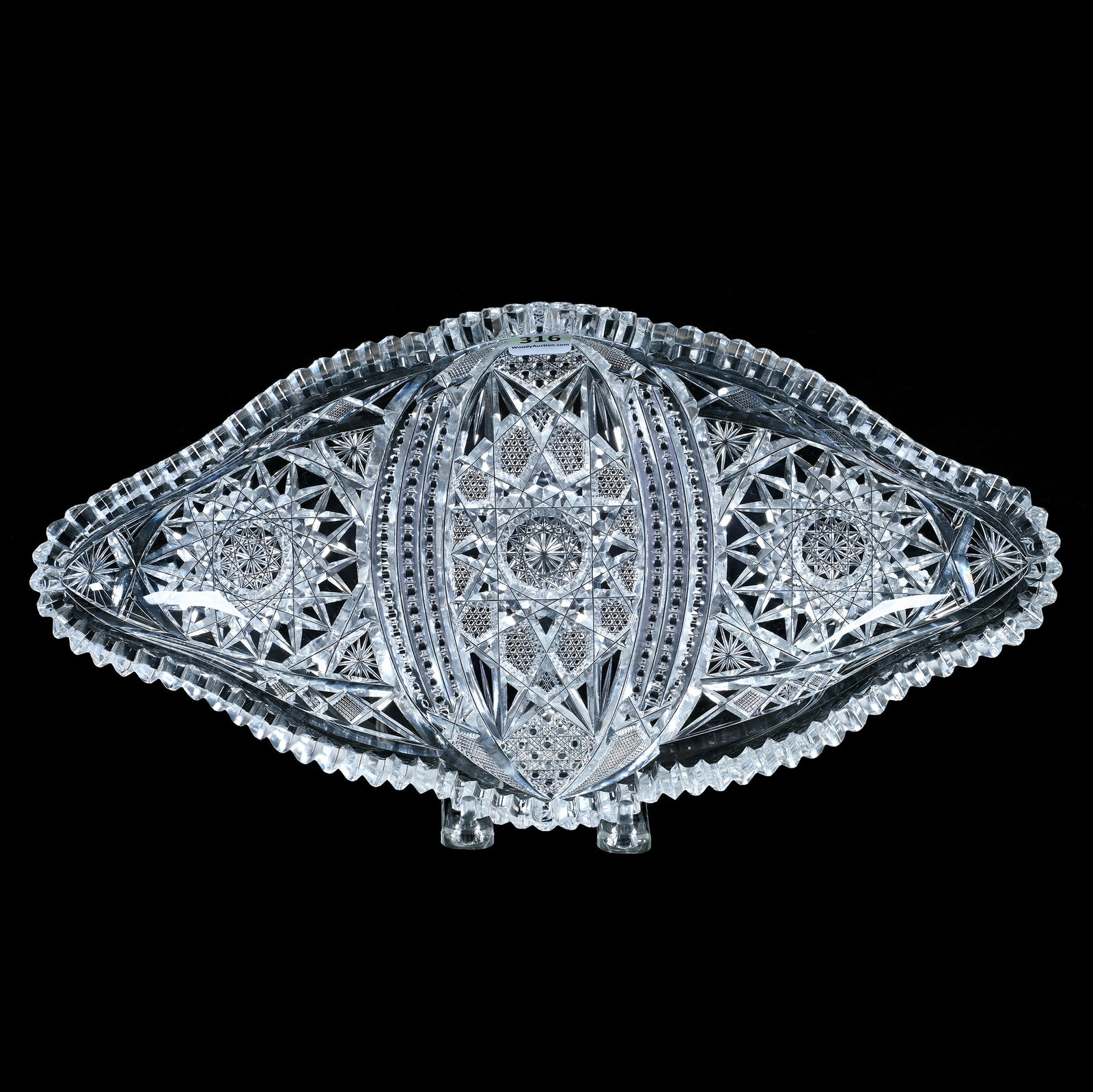 Ice Cream Tray, American Brilliant Cut Glass, Princeton Pattern By Empire (1 of 2)