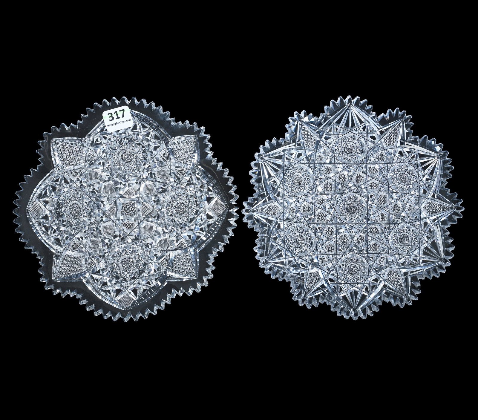 (2) Plates, American Brilliant Cut Glass (1 of 3)