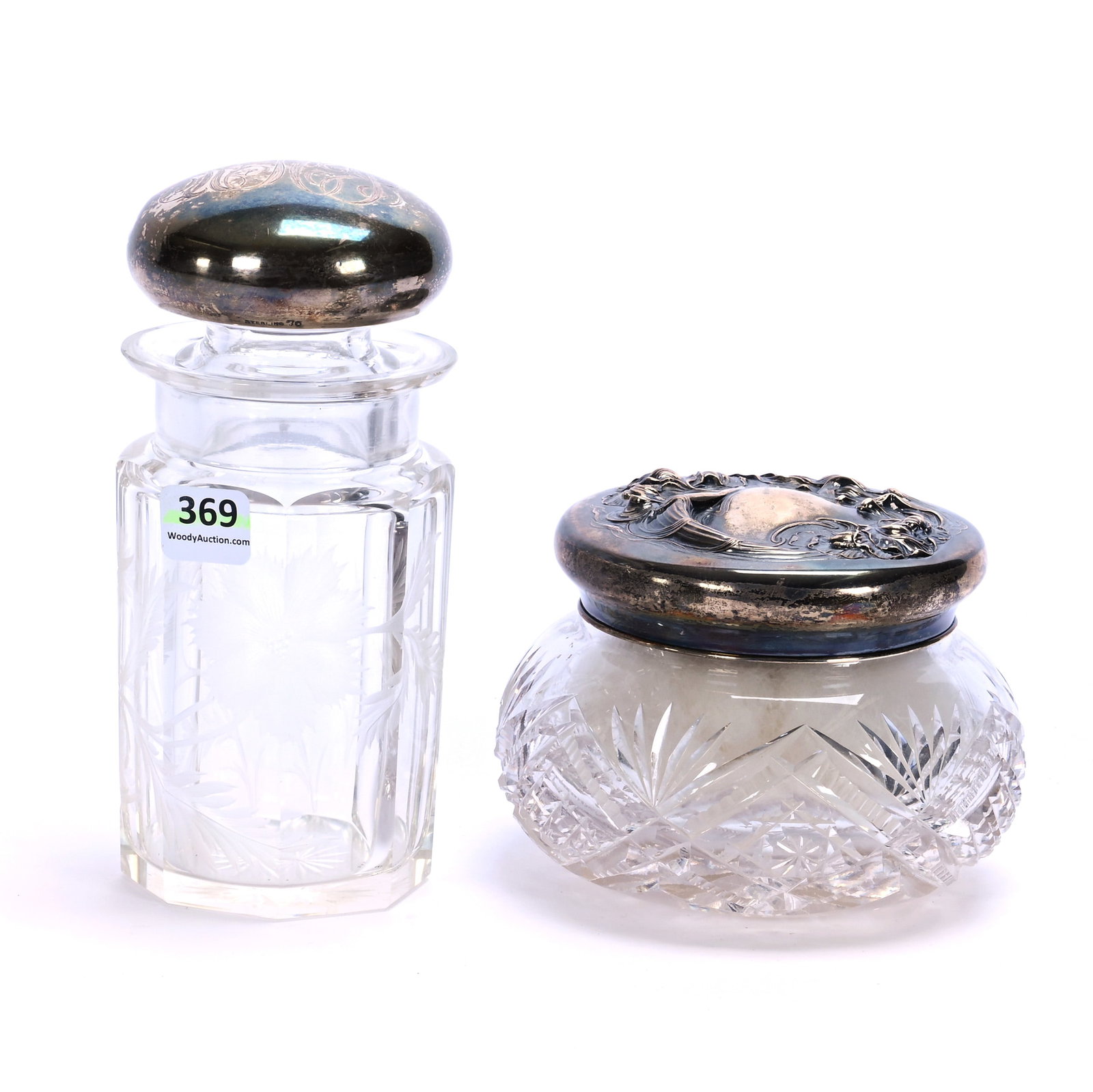 (2) Specialty Jars, American Brilliant Cut Glass (1 of 4)