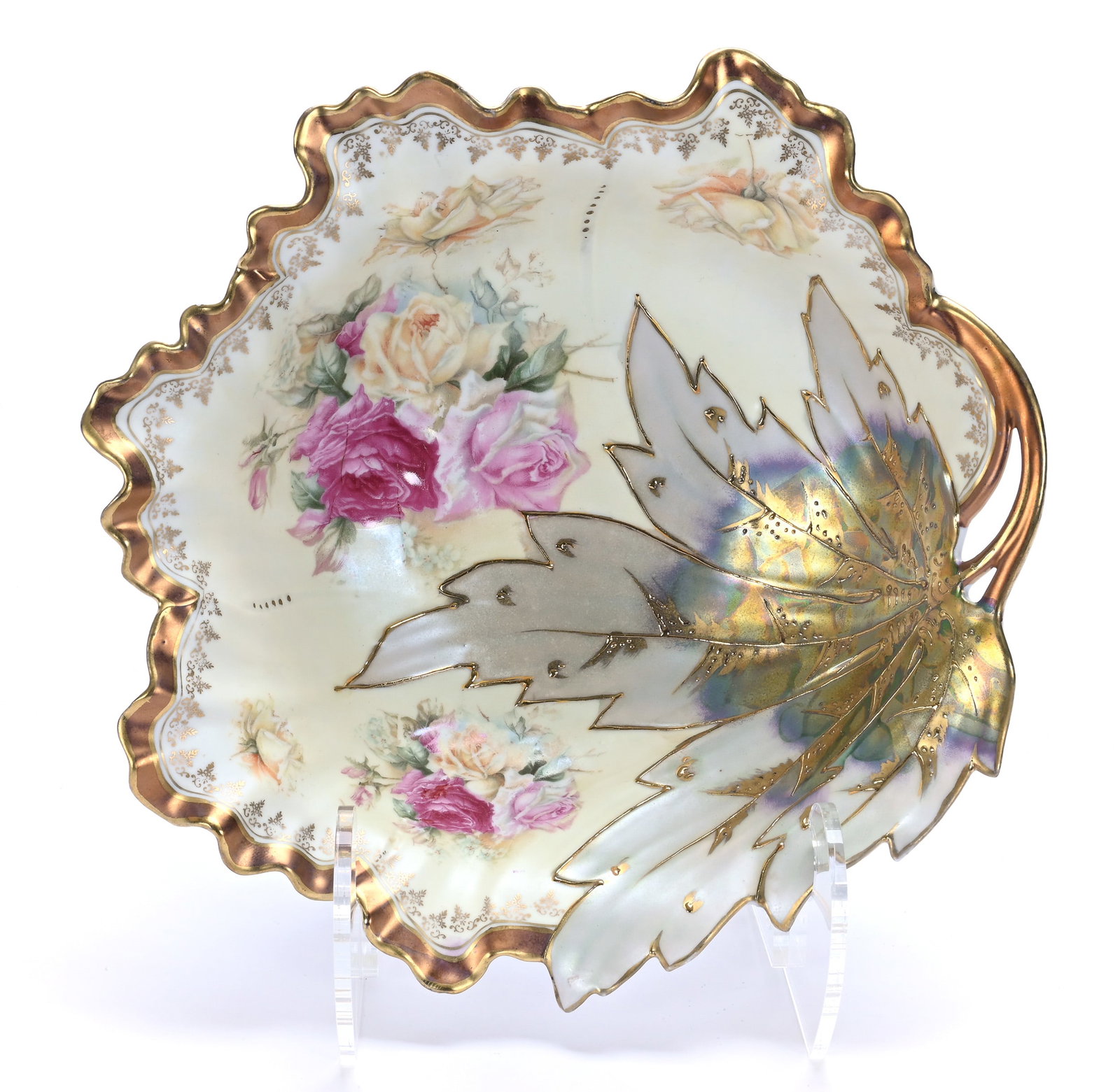 Bowl, Unmarked R.S. Prussia, Leaf Mold (1 of 2)