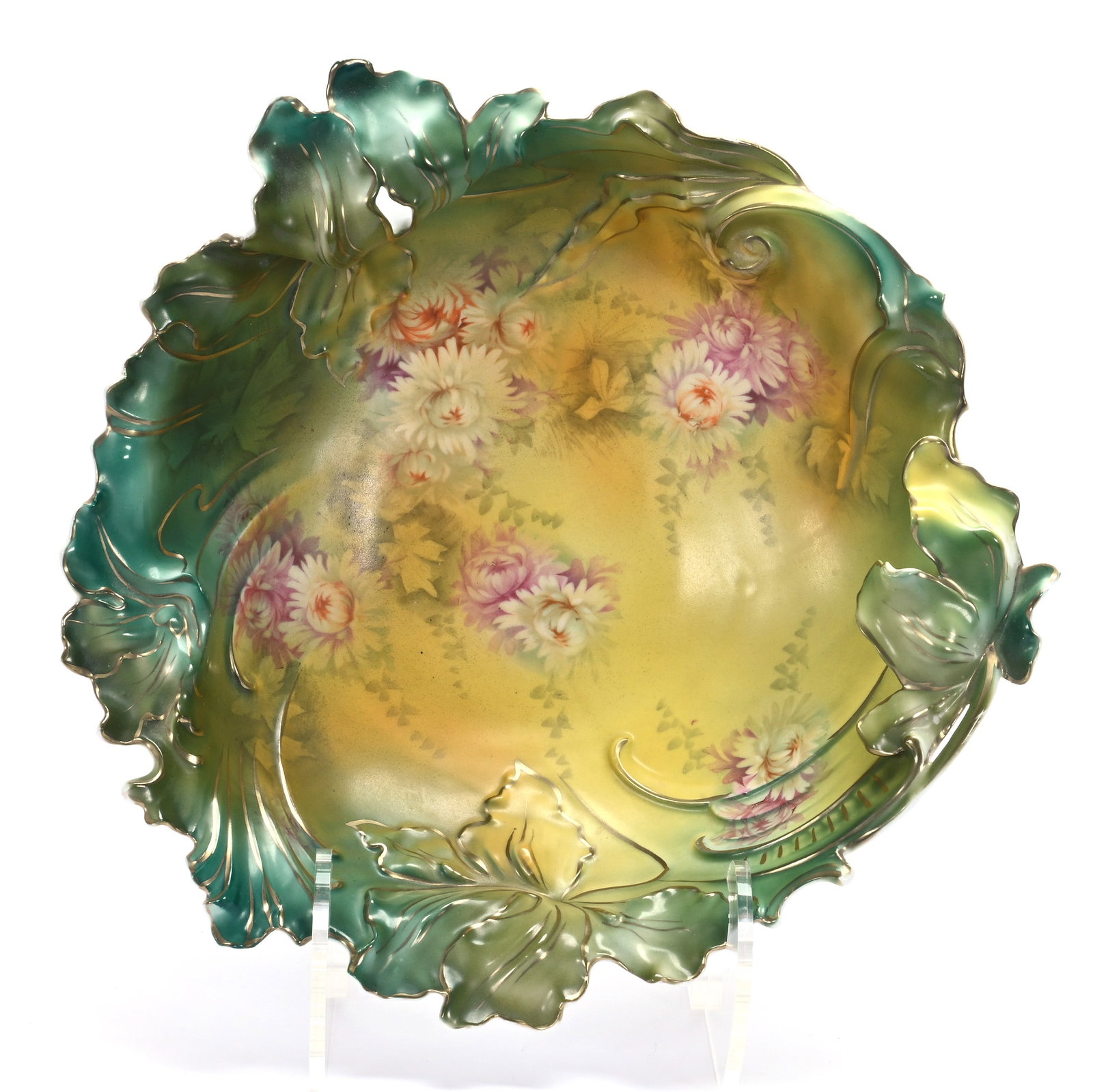 Bowl, Unmarked R.S. Prussia, Three Dimensional Floral Mold (1 of 3)