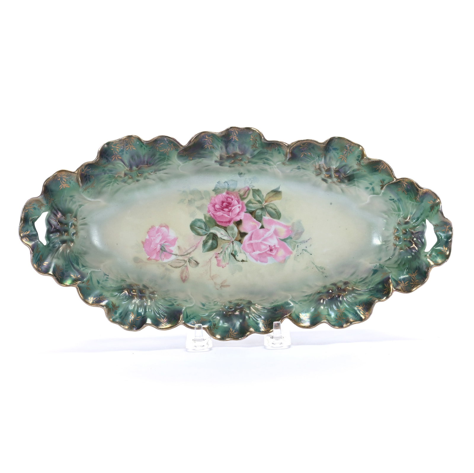 Celery Tray, Marked R.S. Prussia, Sunflower Mold (1 of 3)
