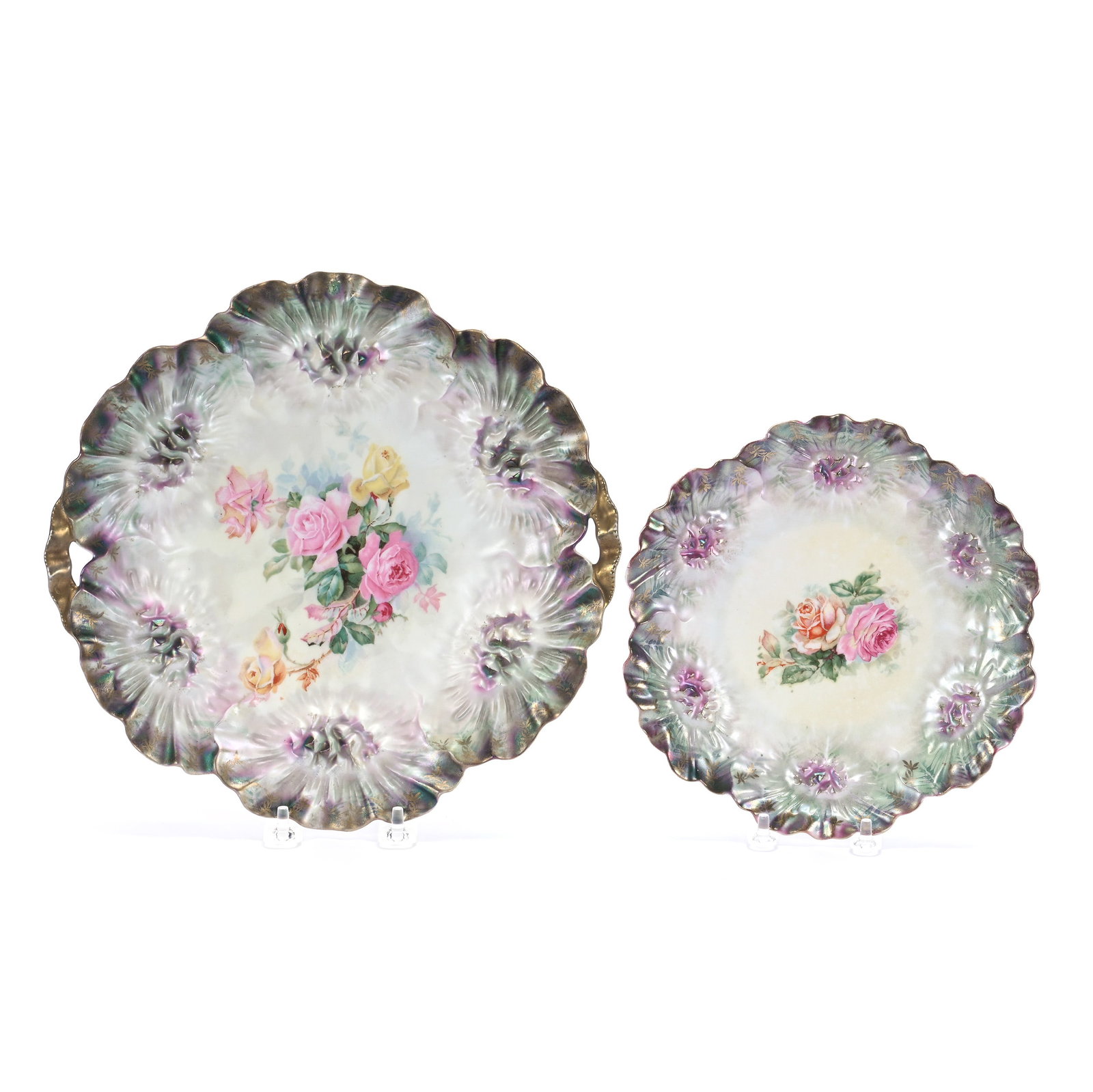 Two Handled Cake Plate And Plate, Marked R.S. Prussia (1 of 2)