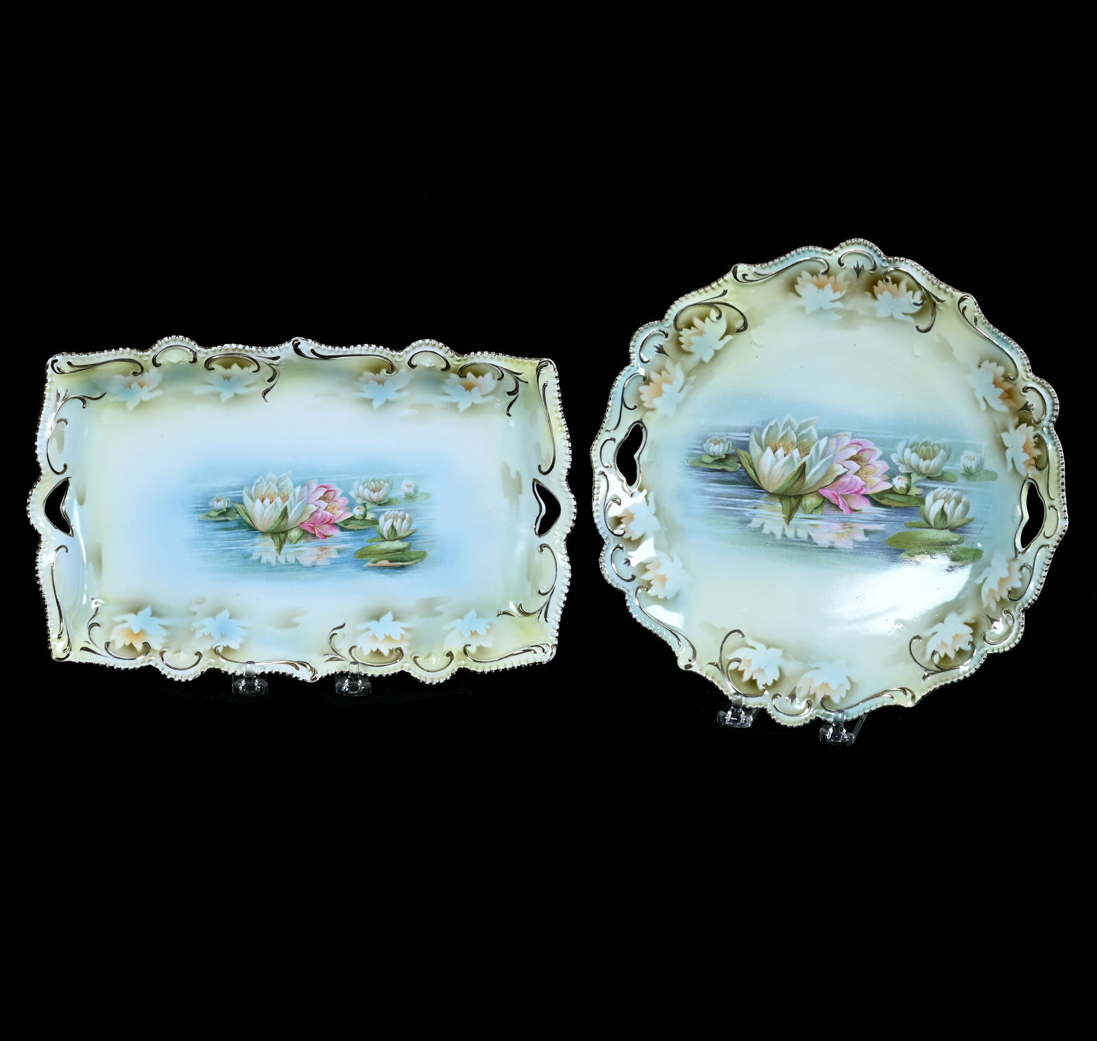 Two Handled Cake Plate And Dresser Tray, Marked R.S. Prussia (1 of 3)
