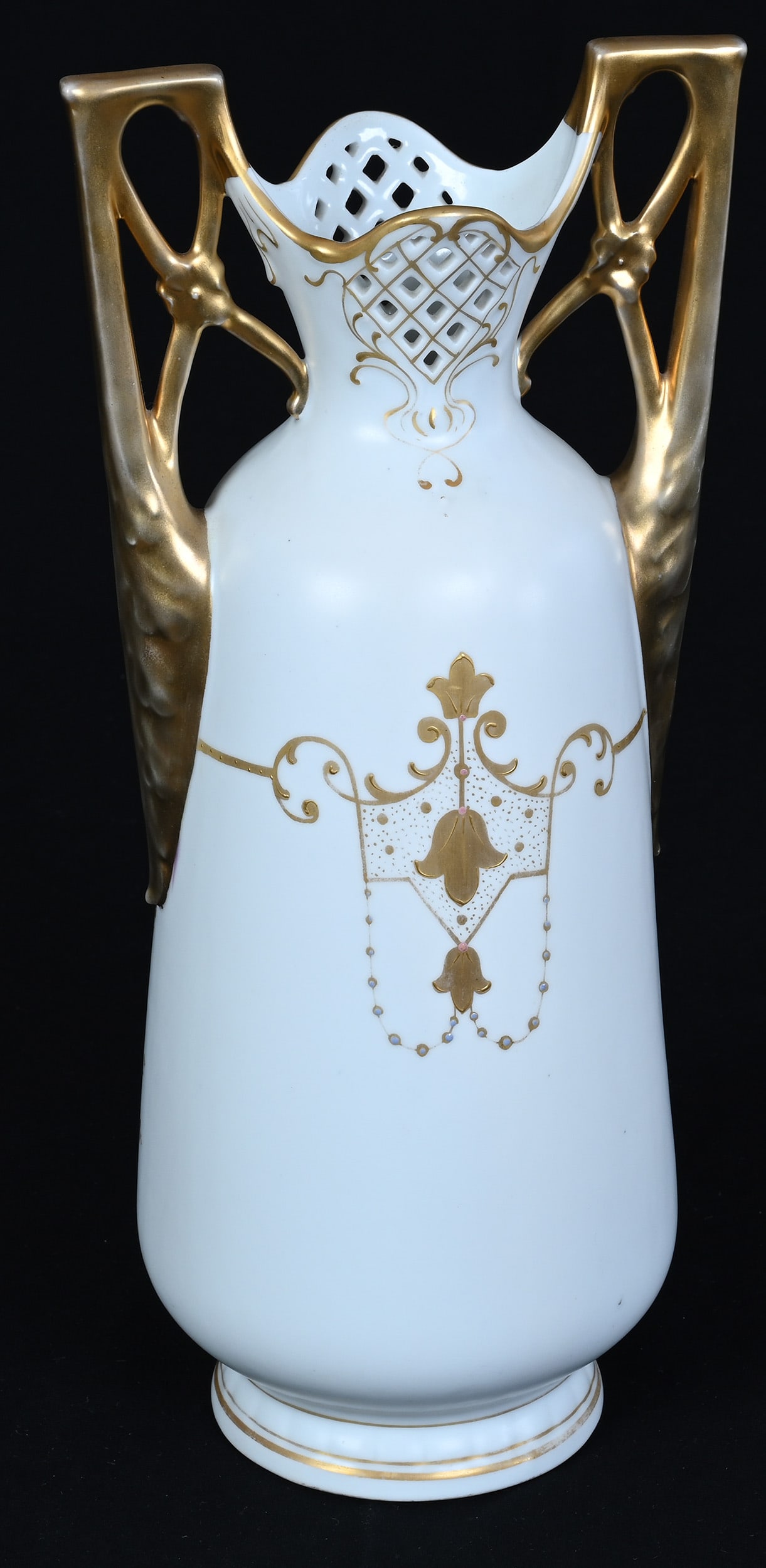 Two Handled Vase, Crown Mark - 2