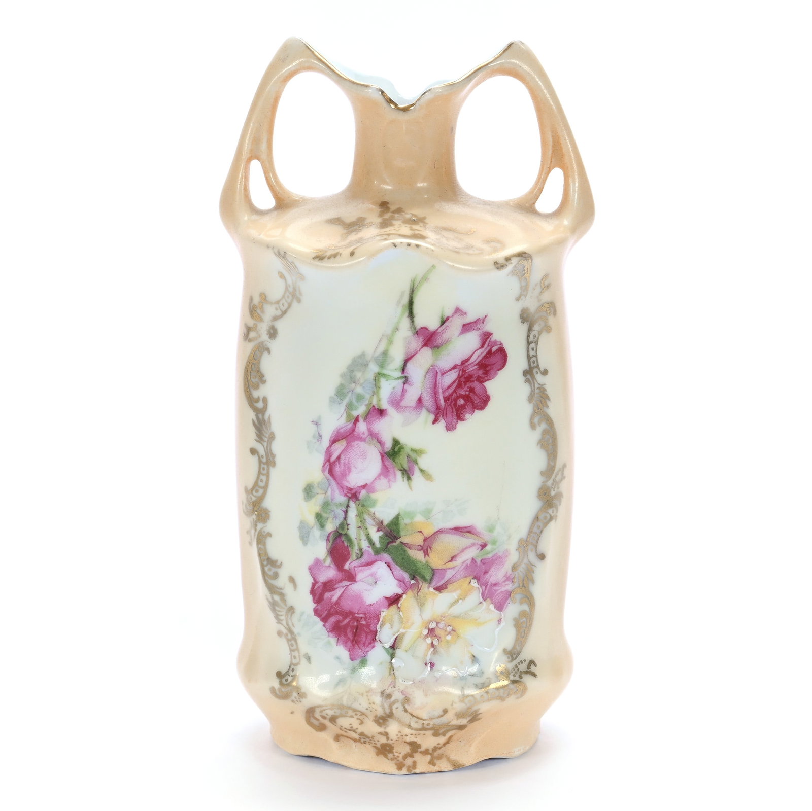 Two Handled Vase, Unmarked Prov Saxe (1 of 3)