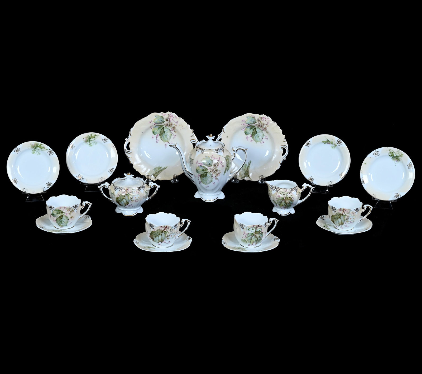 (13) Piece Child's Tea Set, Unmarked R.S. Prussia (1 of 5)